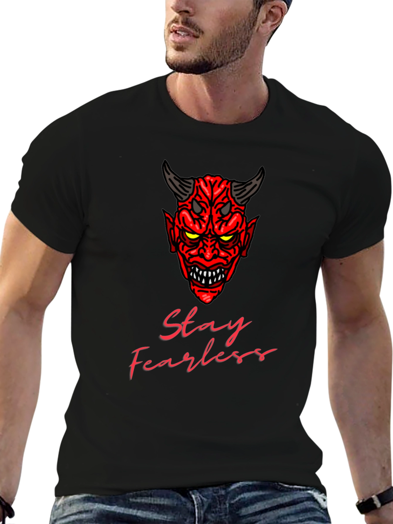 Stay Fearless Devil Graphic T-Shirt