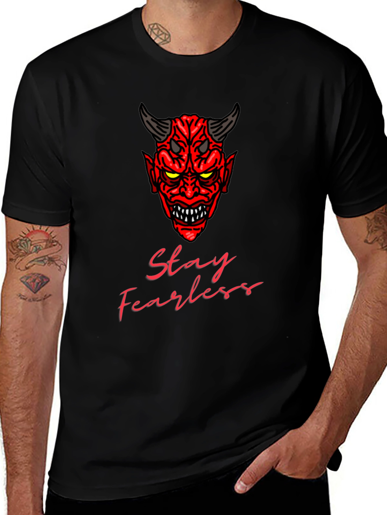 Stay Fearless Devil Graphic T-Shirt