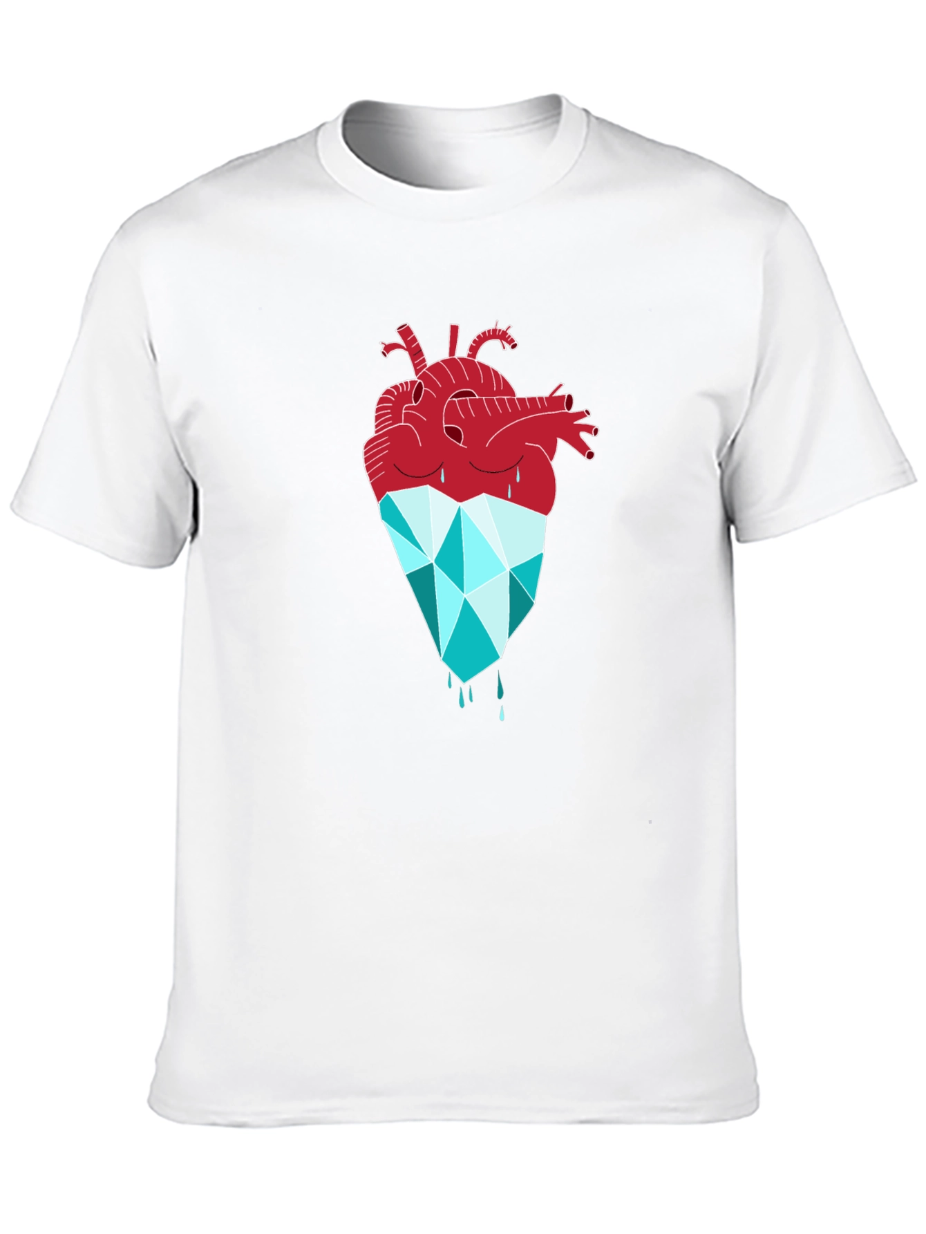 Icy Heart Graphic Tee - Unique Artistic Design