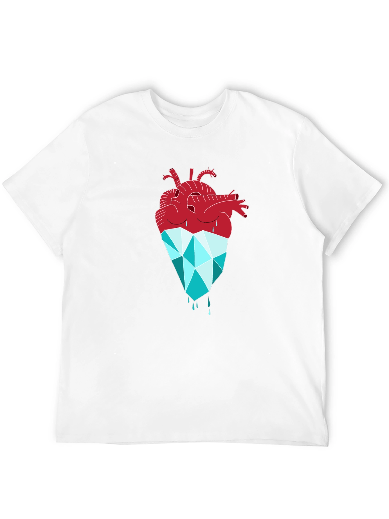 Icy Heart Graphic Tee - Unique Artistic Design