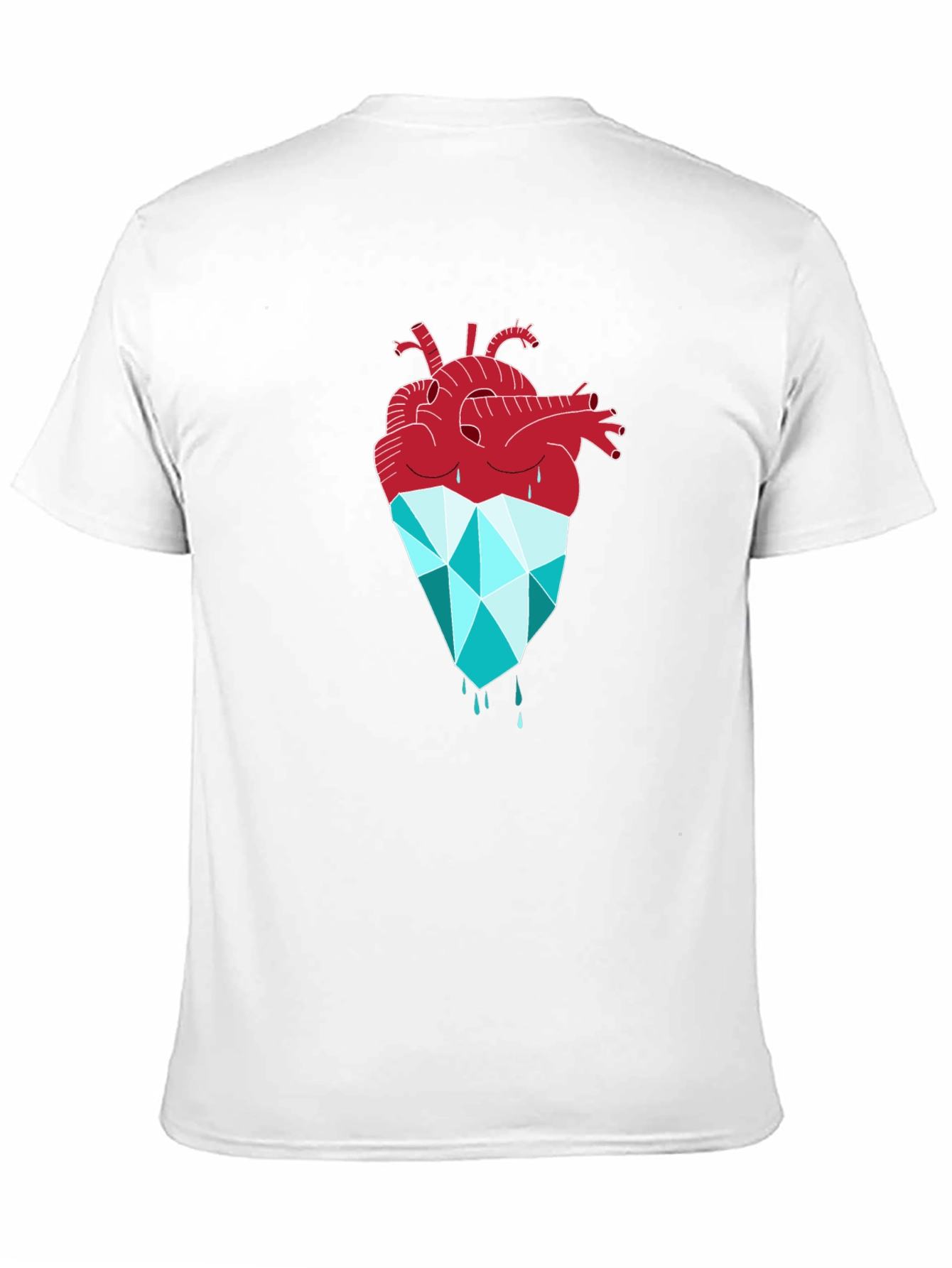 Icy Heart Graphic Tee - Unique Artistic Design