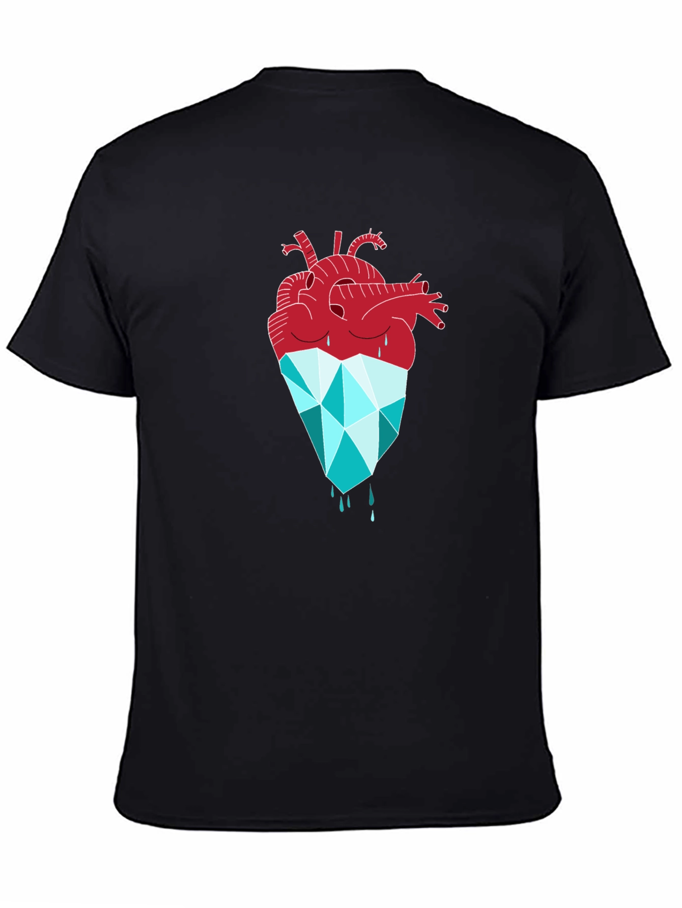 Icy Heart Graphic Tee - Unique Artistic Design