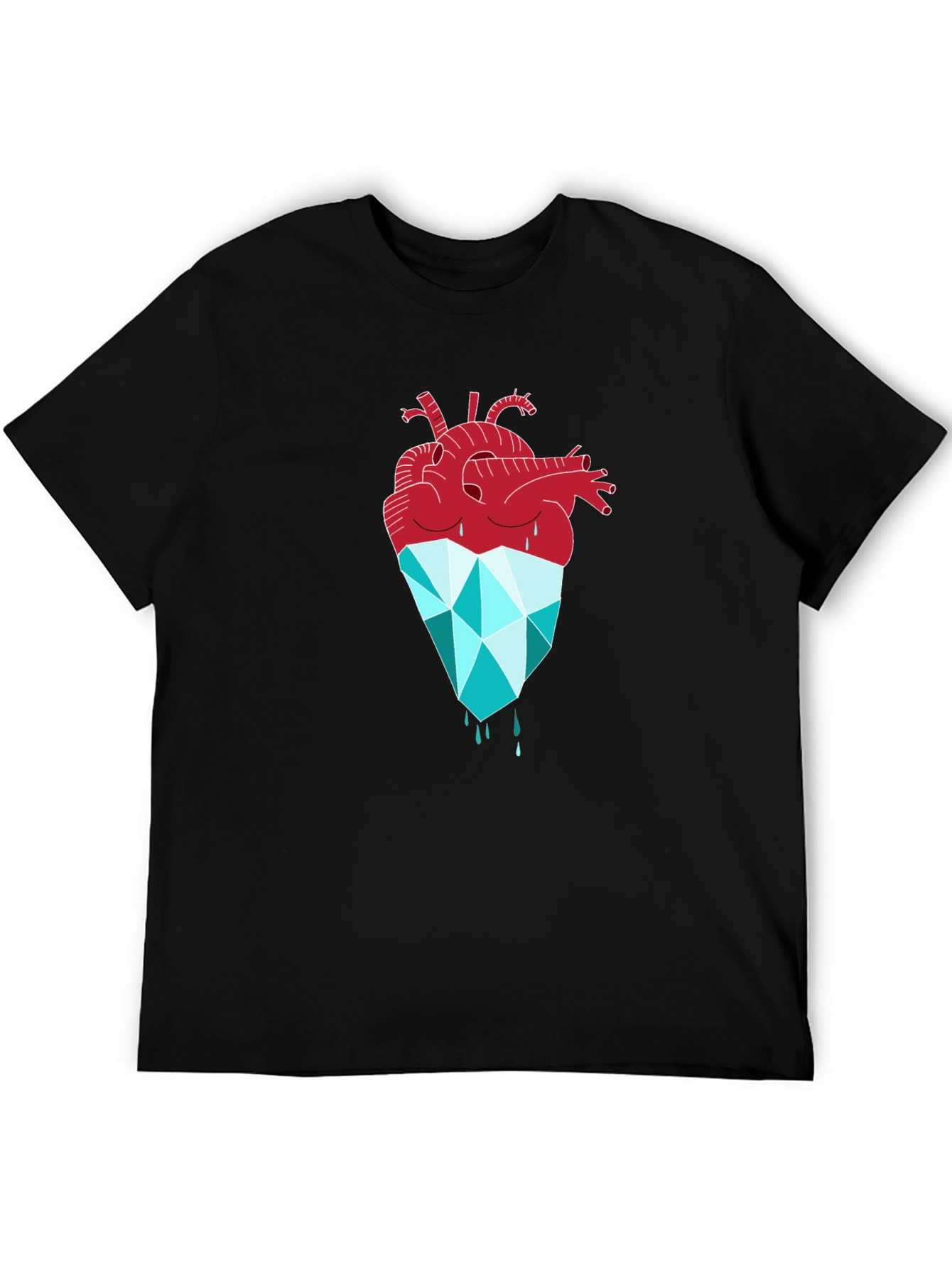 Icy Heart Graphic Tee - Unique Artistic Design