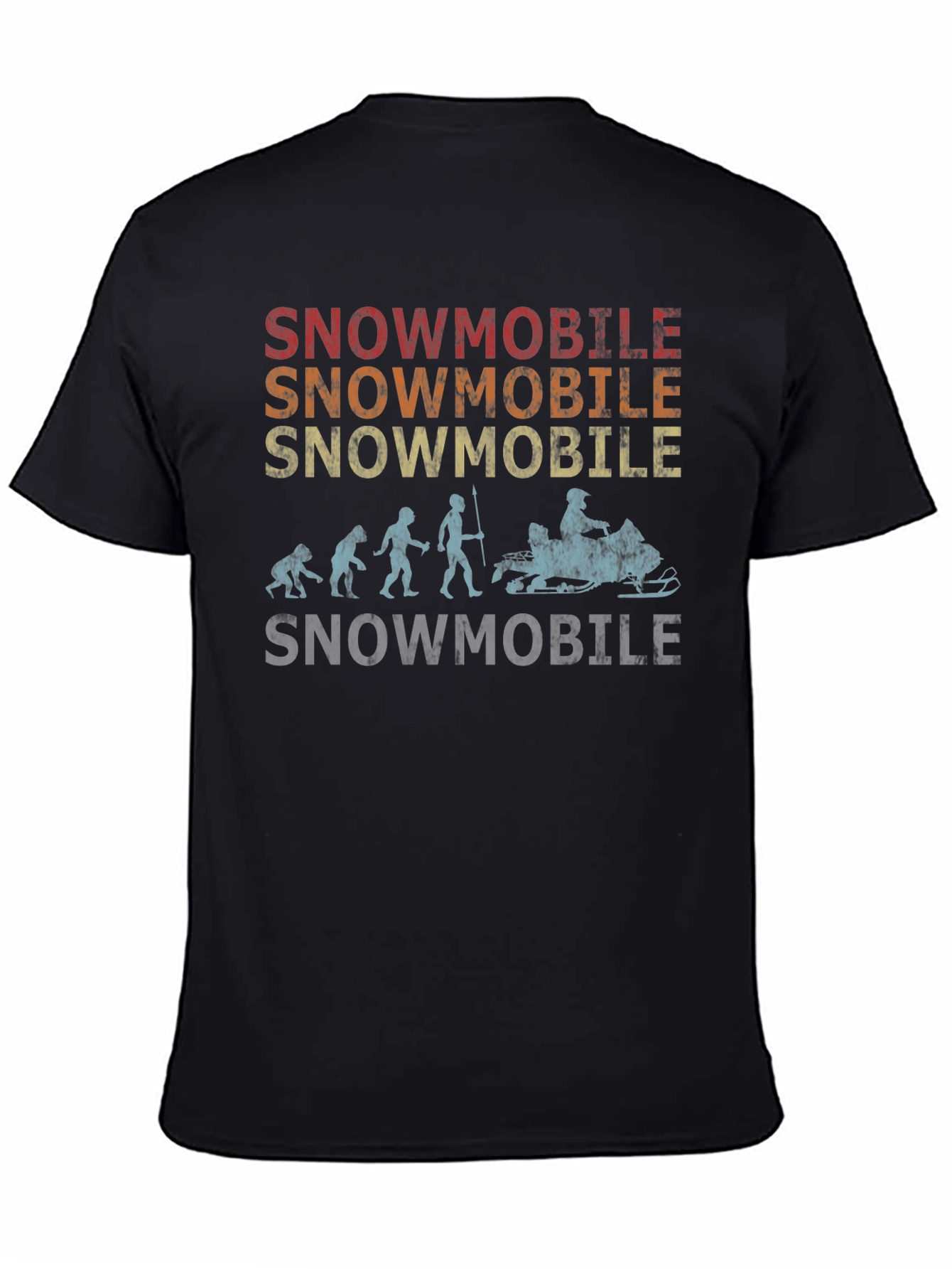 Snowmobile Evolution T-Shirt - Retro Design
