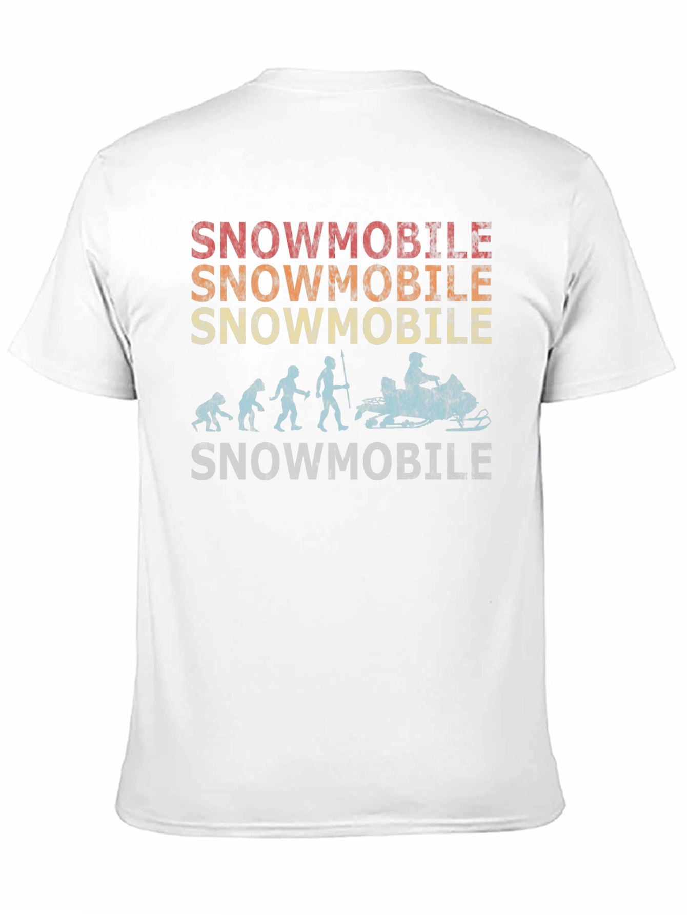 Snowmobile Evolution T-Shirt - Retro Design