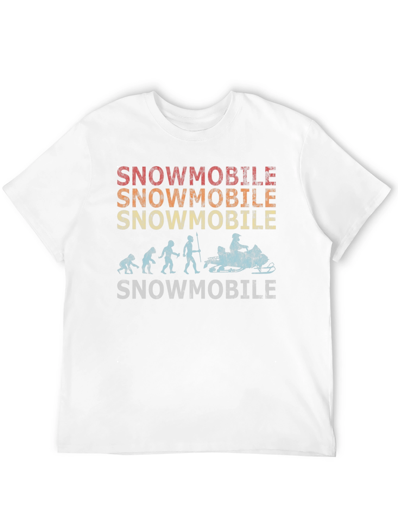 Snowmobile Evolution T-Shirt - Retro Design