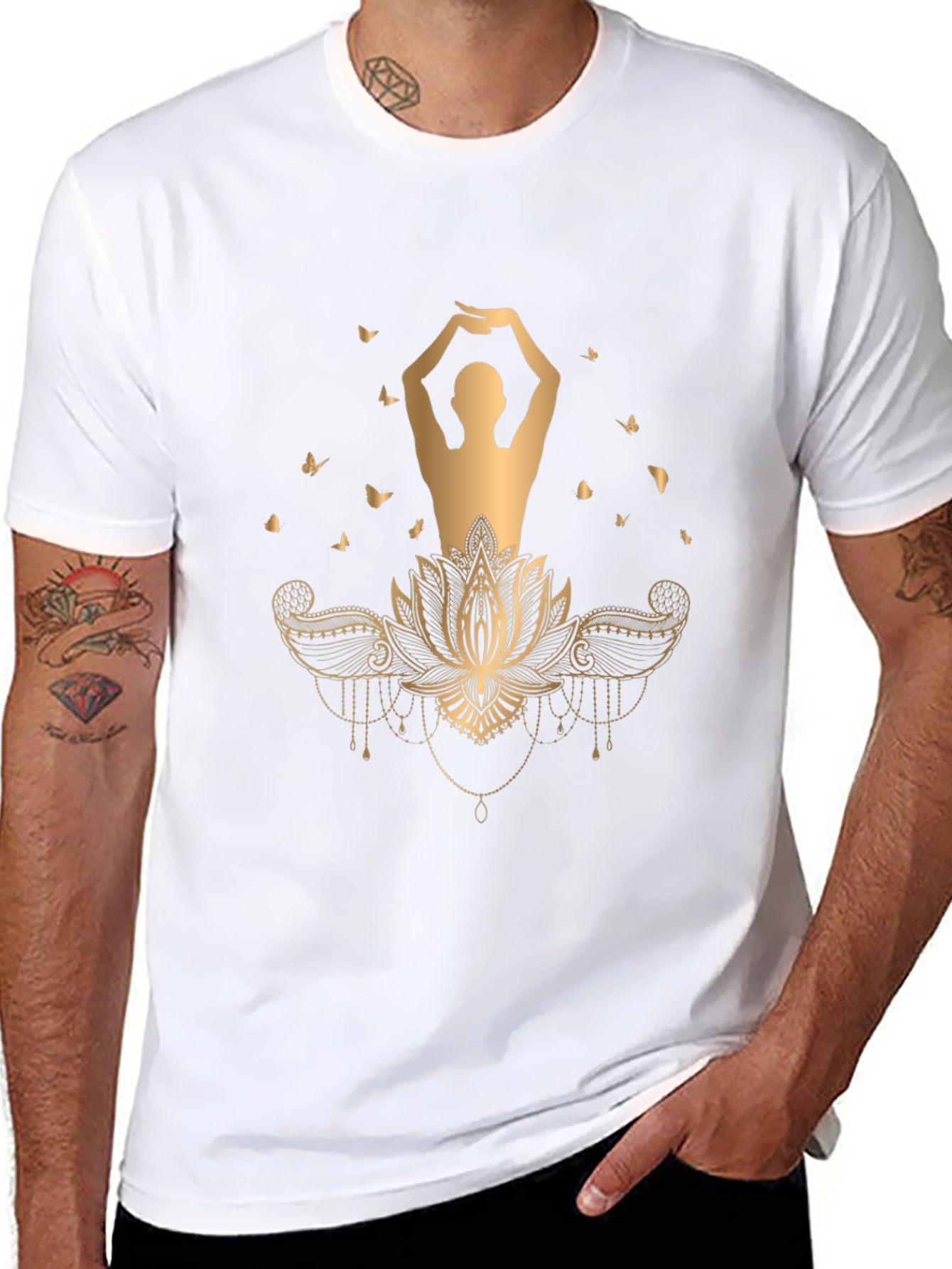 Lotus Yoga Graphic Tee - Stylish Comfort