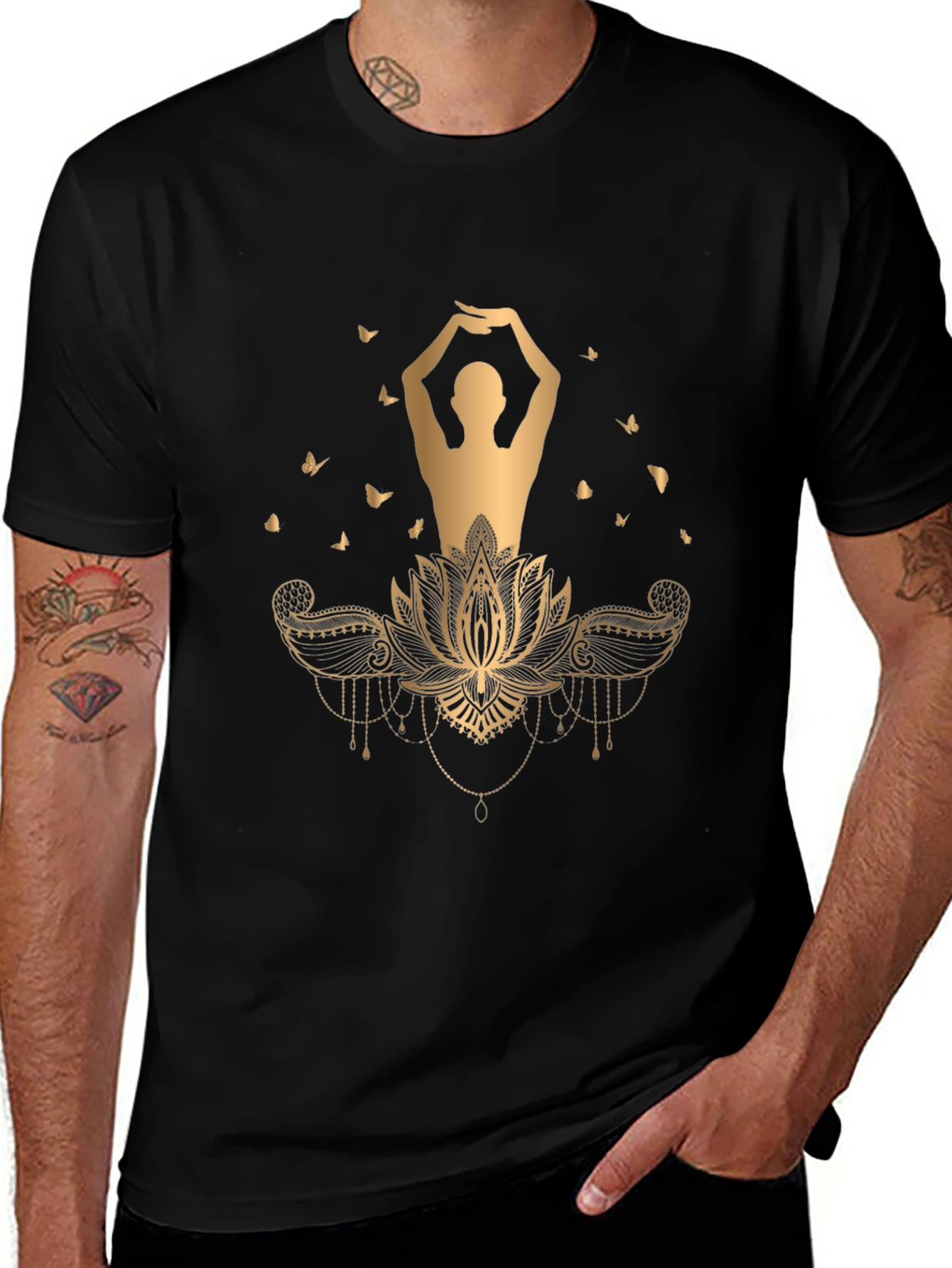 Lotus Yoga Graphic Tee - Stylish Comfort