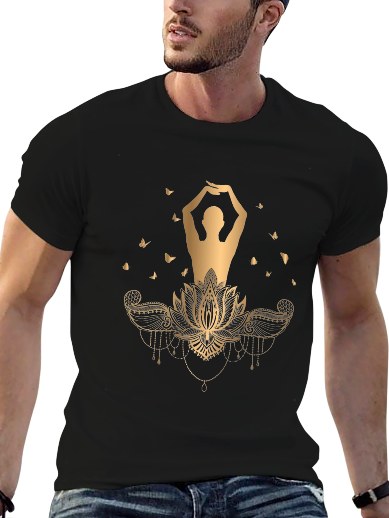 Lotus Yoga Graphic Tee - Stylish Comfort