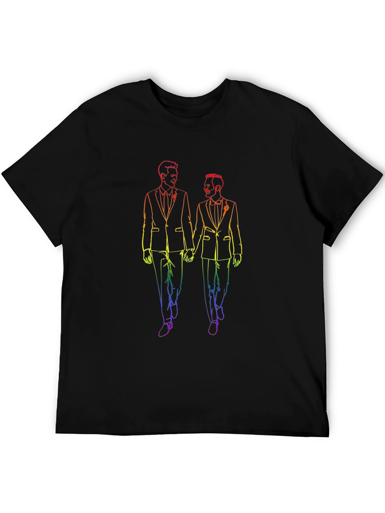 Gay Pride Rainbow Suit Graphic Tee
