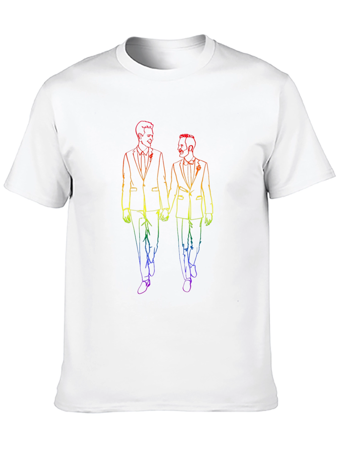 Gay Pride Rainbow Suit Graphic Tee