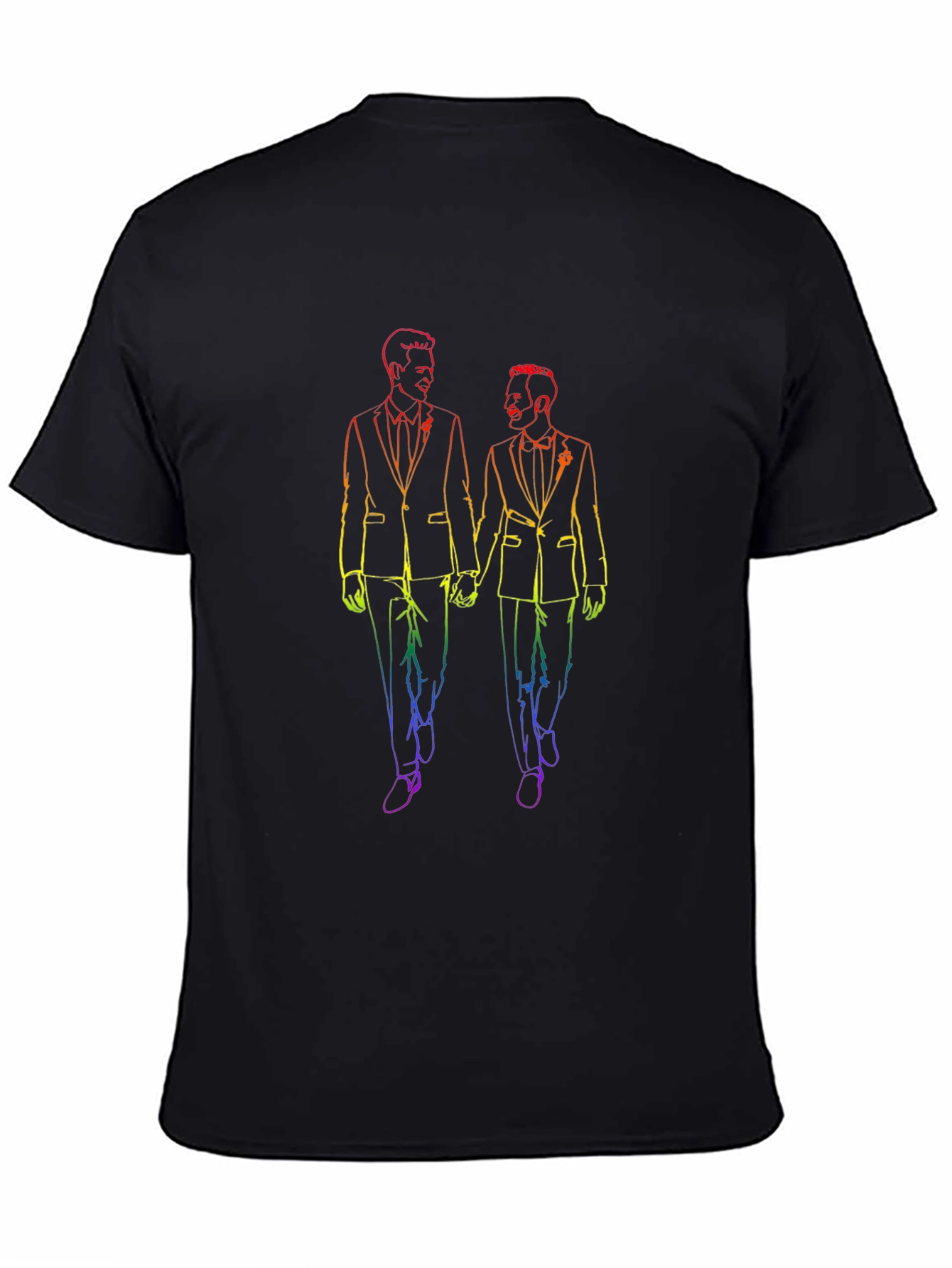 Gay Pride Rainbow Suit Graphic Tee
