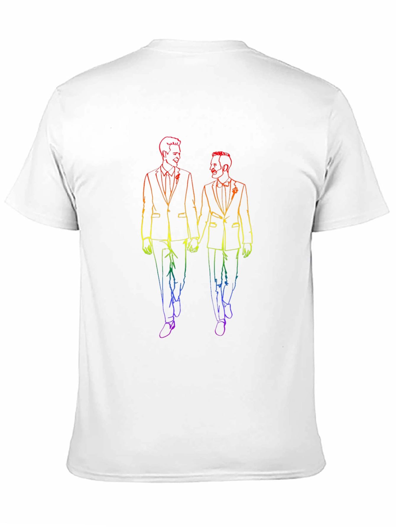 Gay Pride Rainbow Suit Graphic Tee