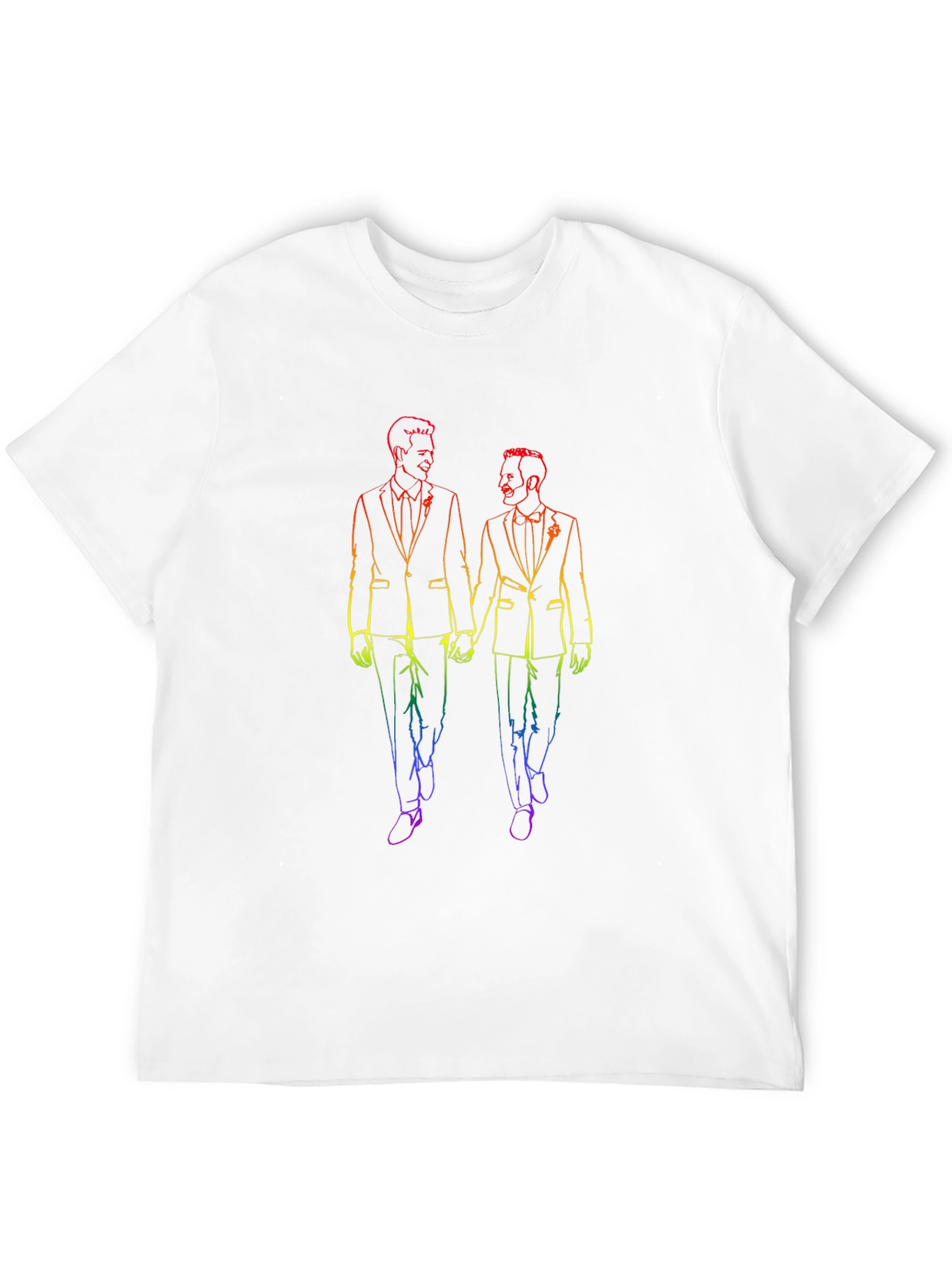 Gay Pride Rainbow Suit Graphic Tee