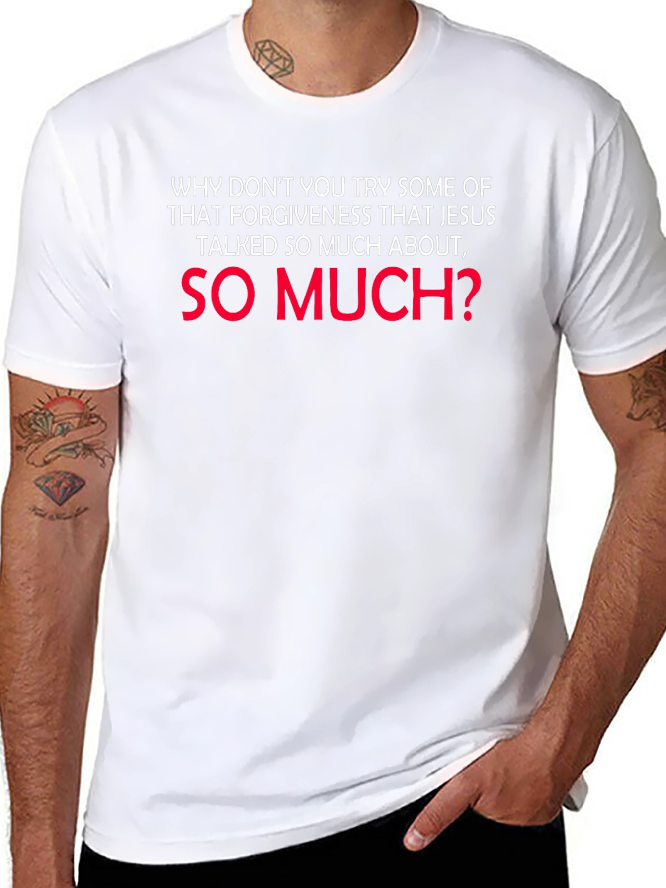 Forgiveness Slogan Graphic Tee - Casual Style