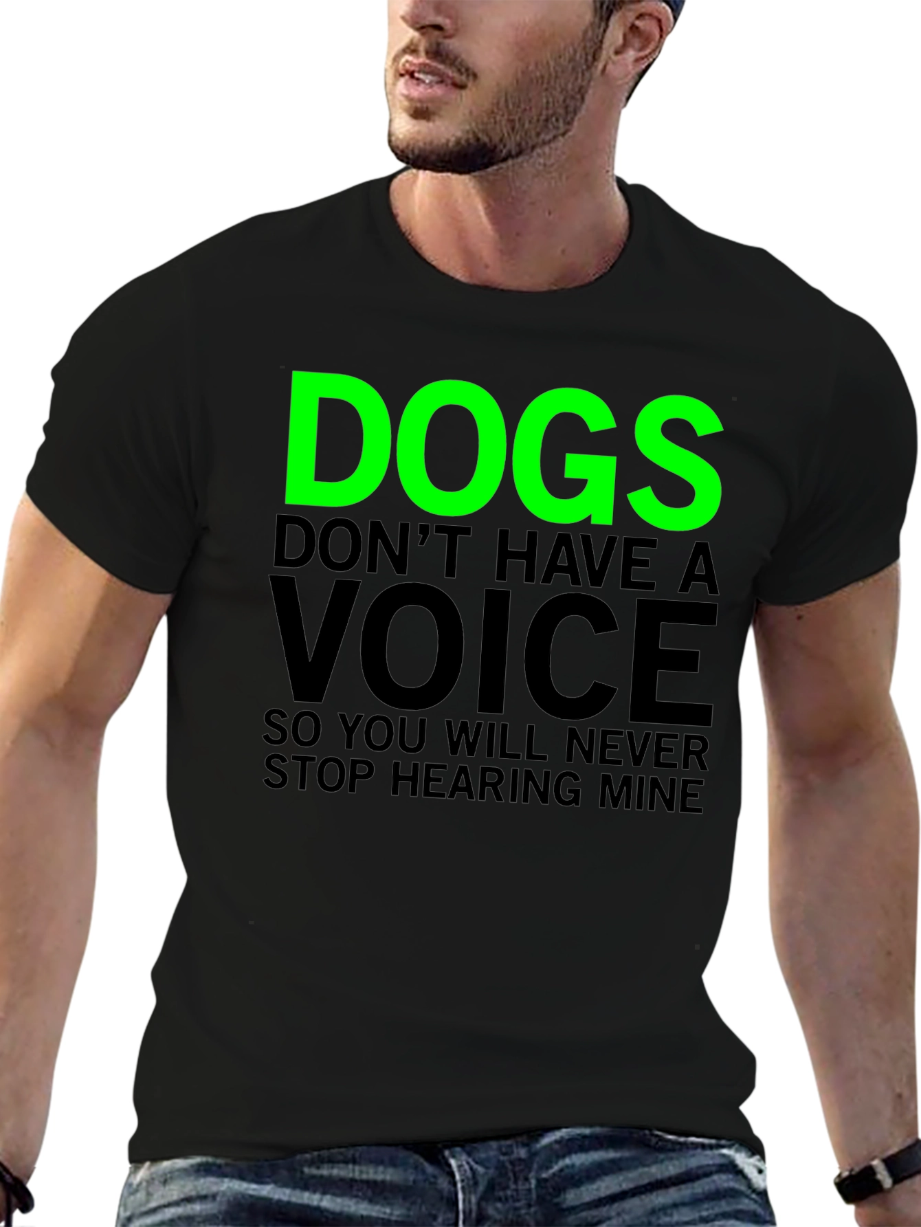 Dogs Dont Have A Voice Graphic Tee