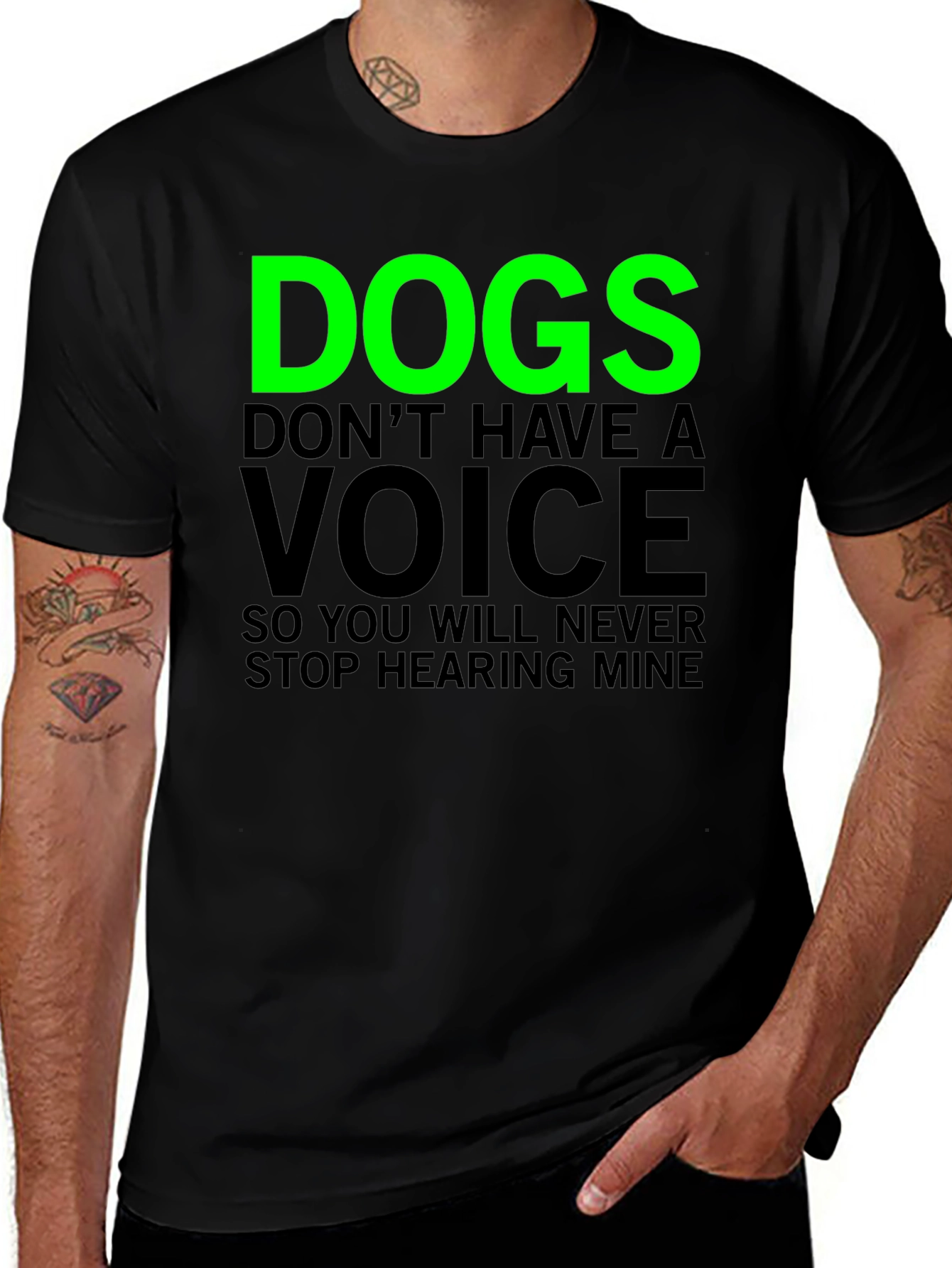 Dogs Dont Have A Voice Graphic Tee