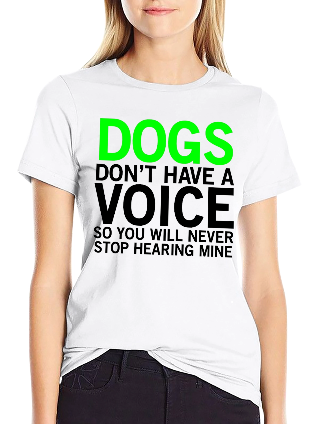 Dogs Dont Have A Voice Graphic Tee