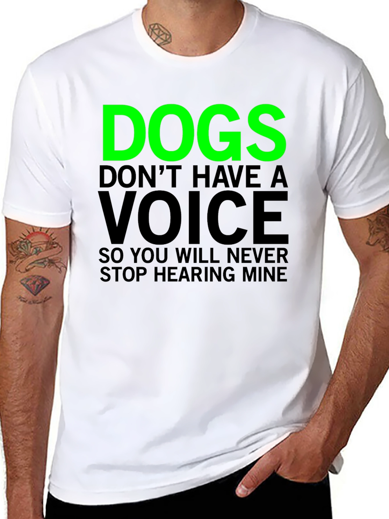 Dogs Dont Have A Voice Graphic Tee