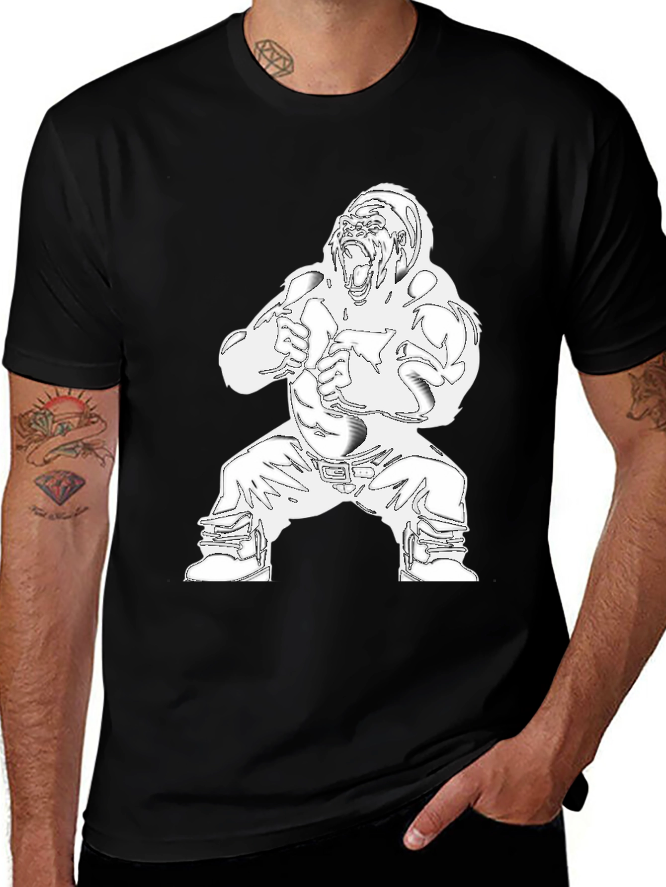 Graphic Gorilla Tee - Black