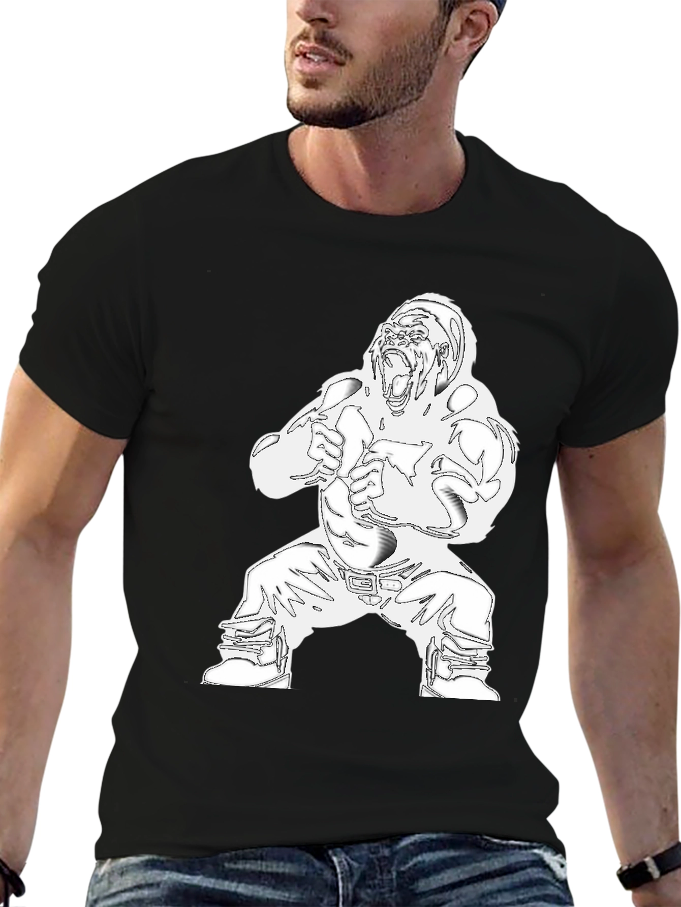 Graphic Gorilla Tee - Black
