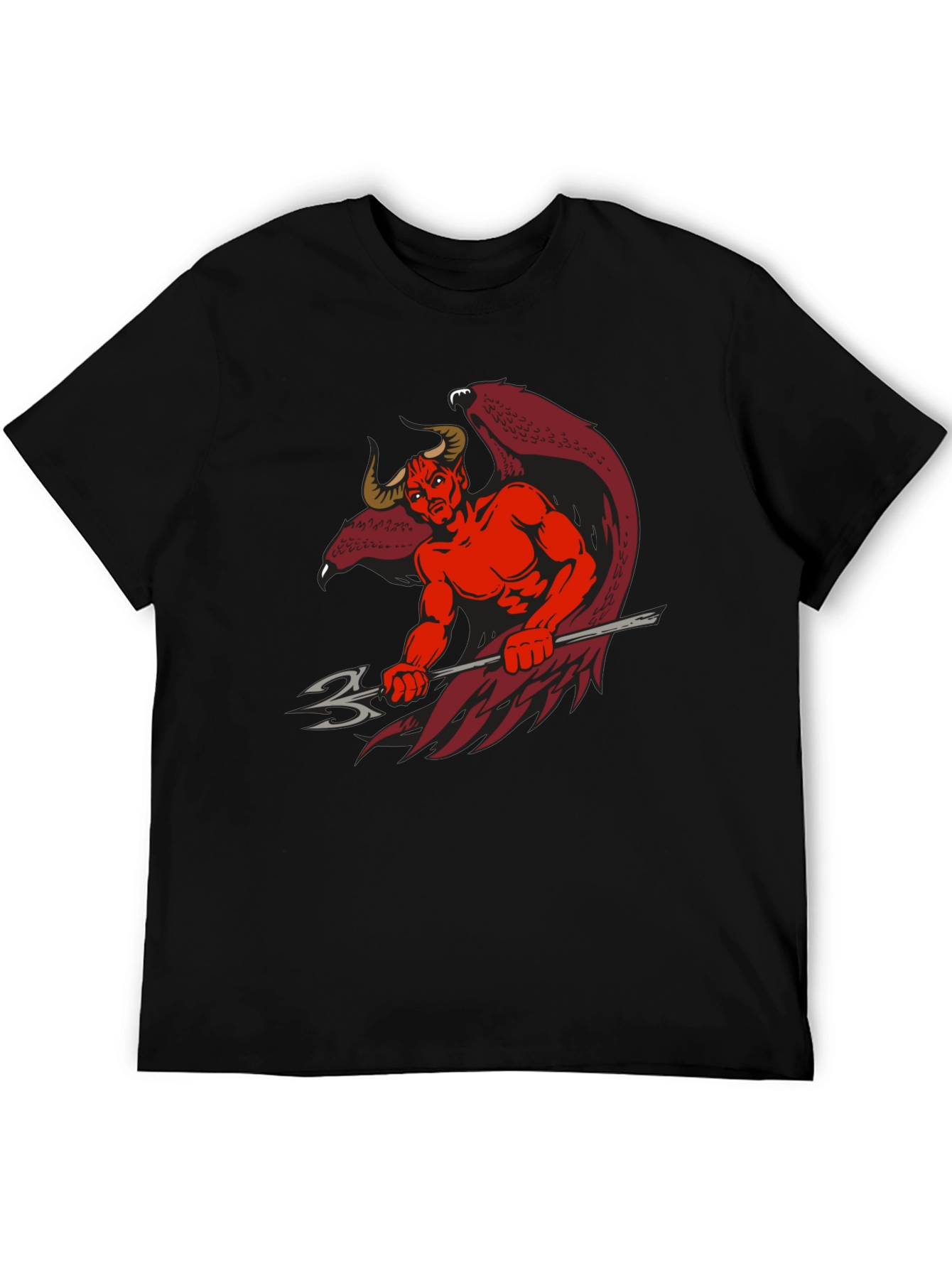 Devil Graphic Print Black T-Shirt