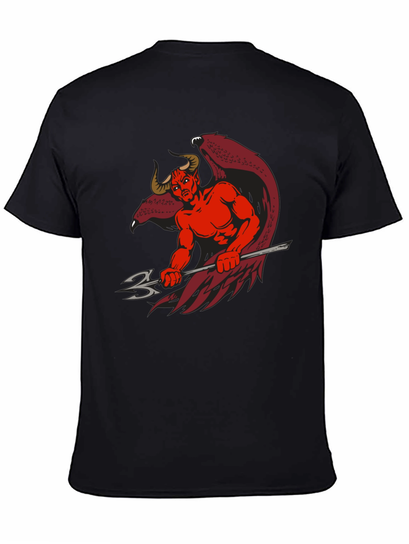 Devil Graphic Print Black T-Shirt