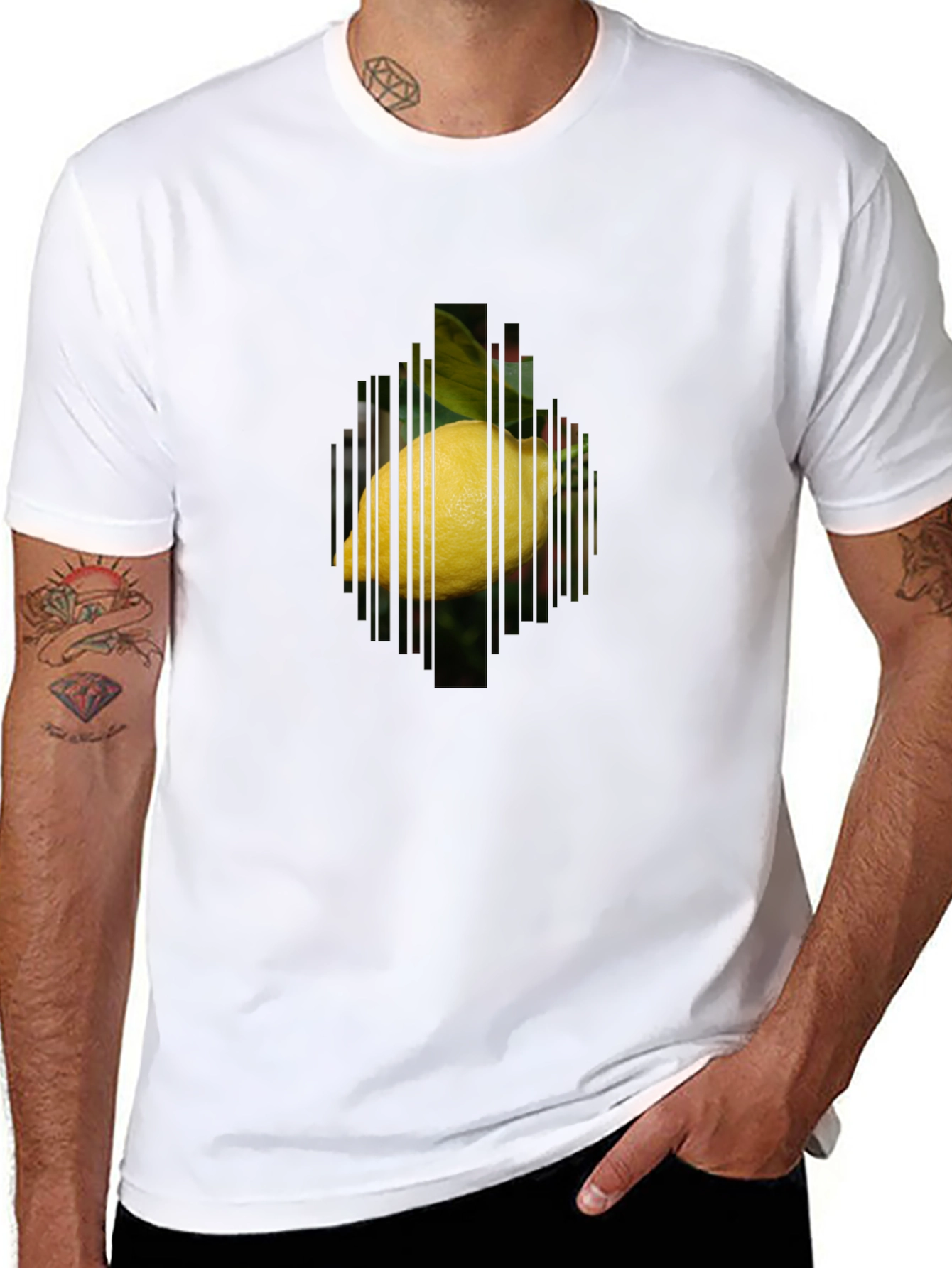 Lemon Graphic Tee - Modern Fruit Lovers T-Shirt