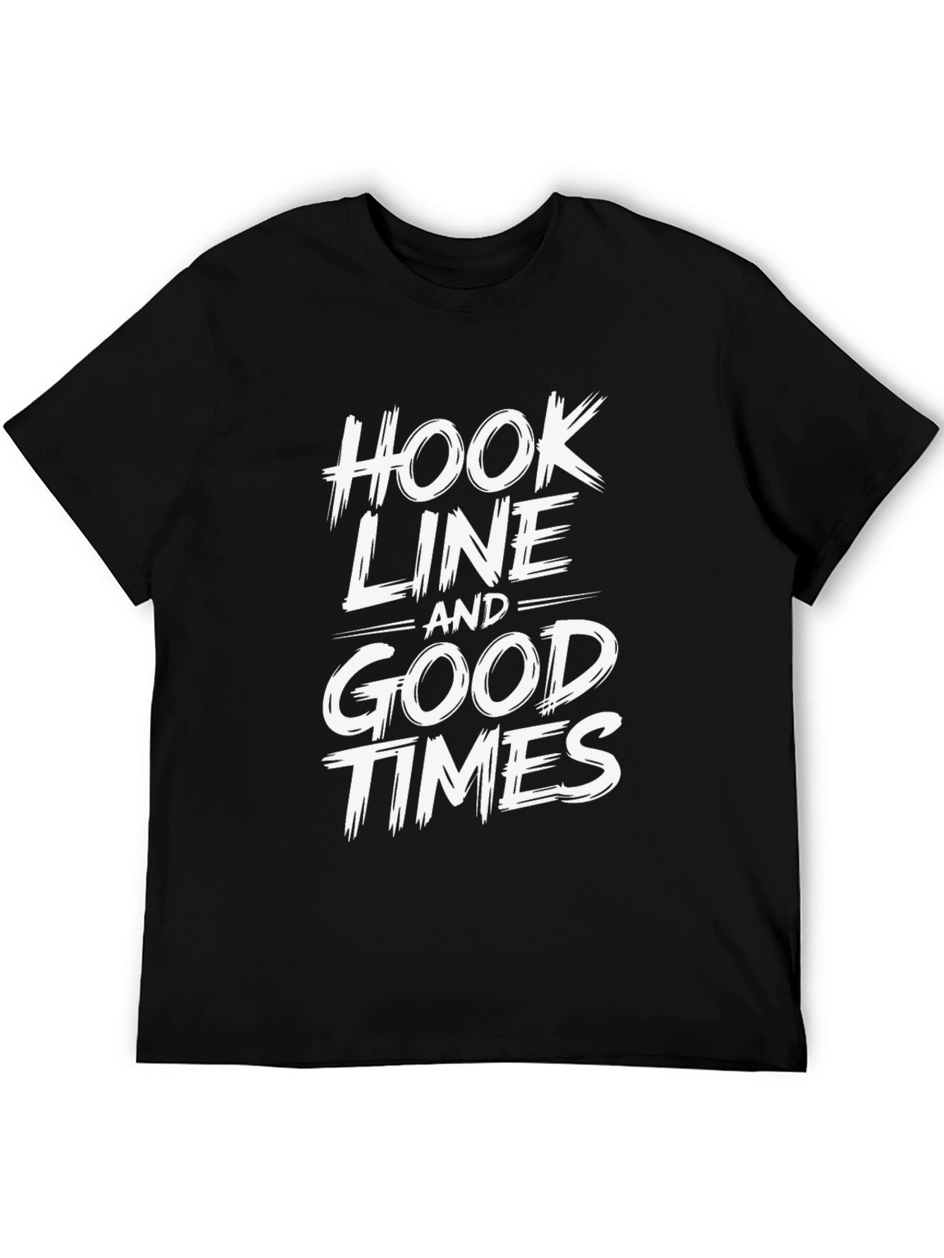Hook Line and Good Times Graphic Tee - Black