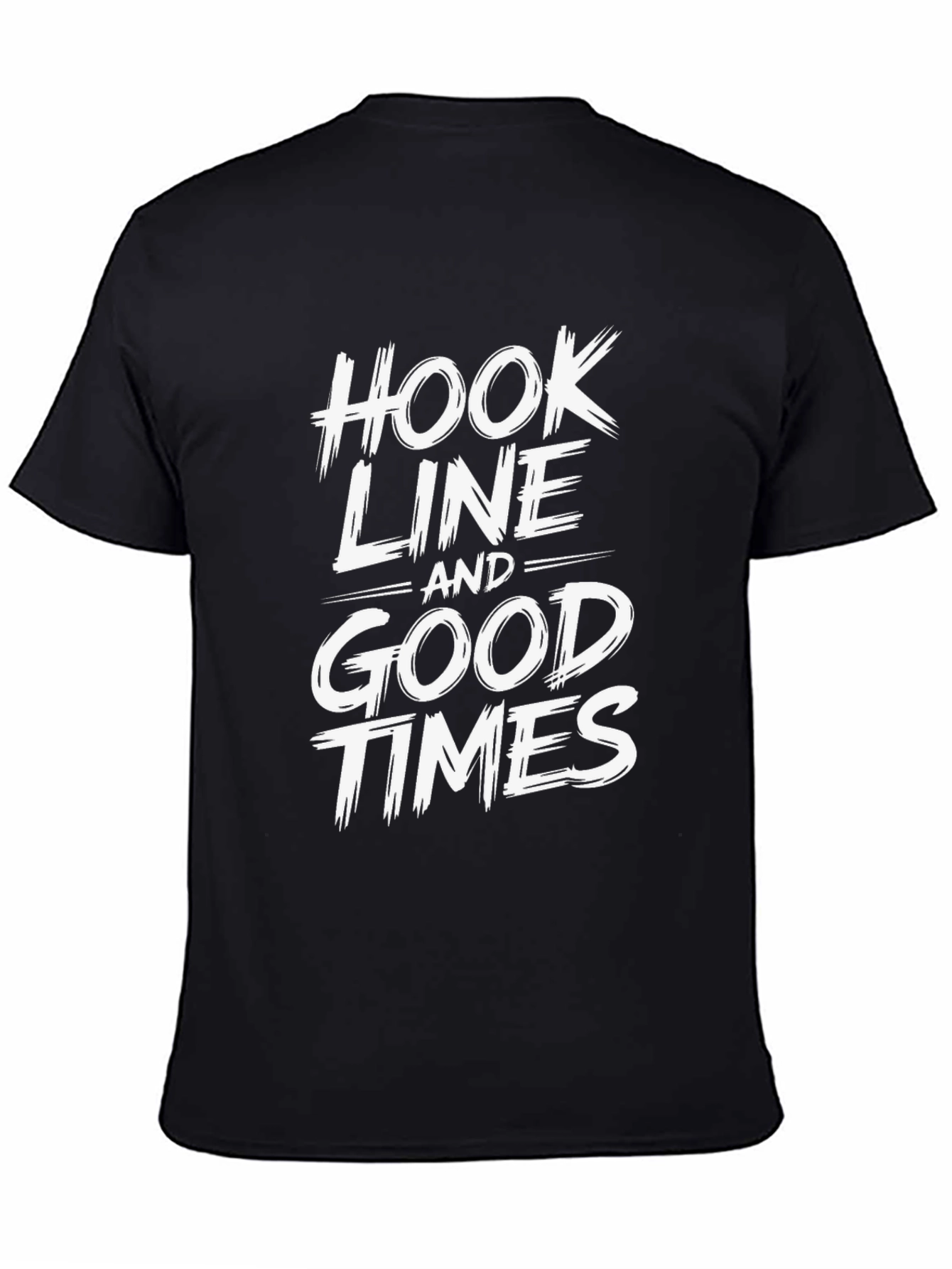 Hook Line and Good Times Graphic Tee - Black