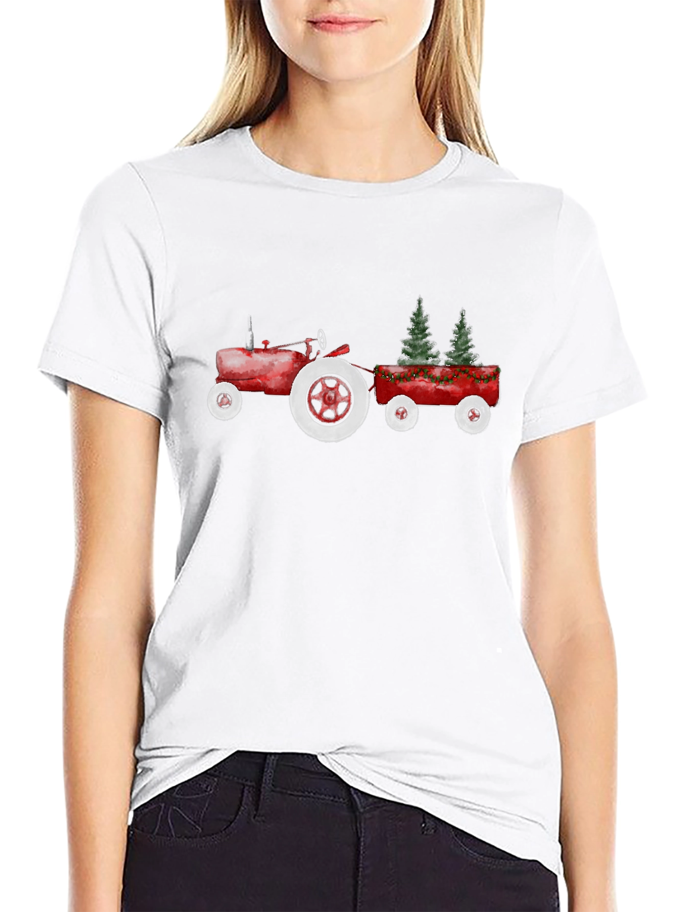 Festive Tractor Tee: Holiday Hauler Style