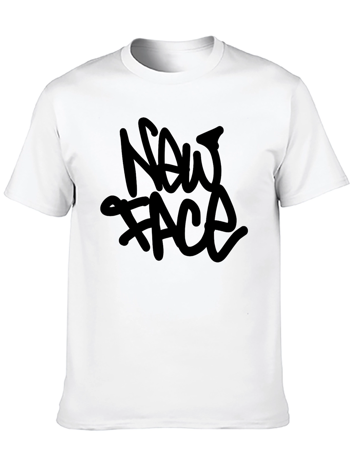 New Face Black Graphic T-Shirt