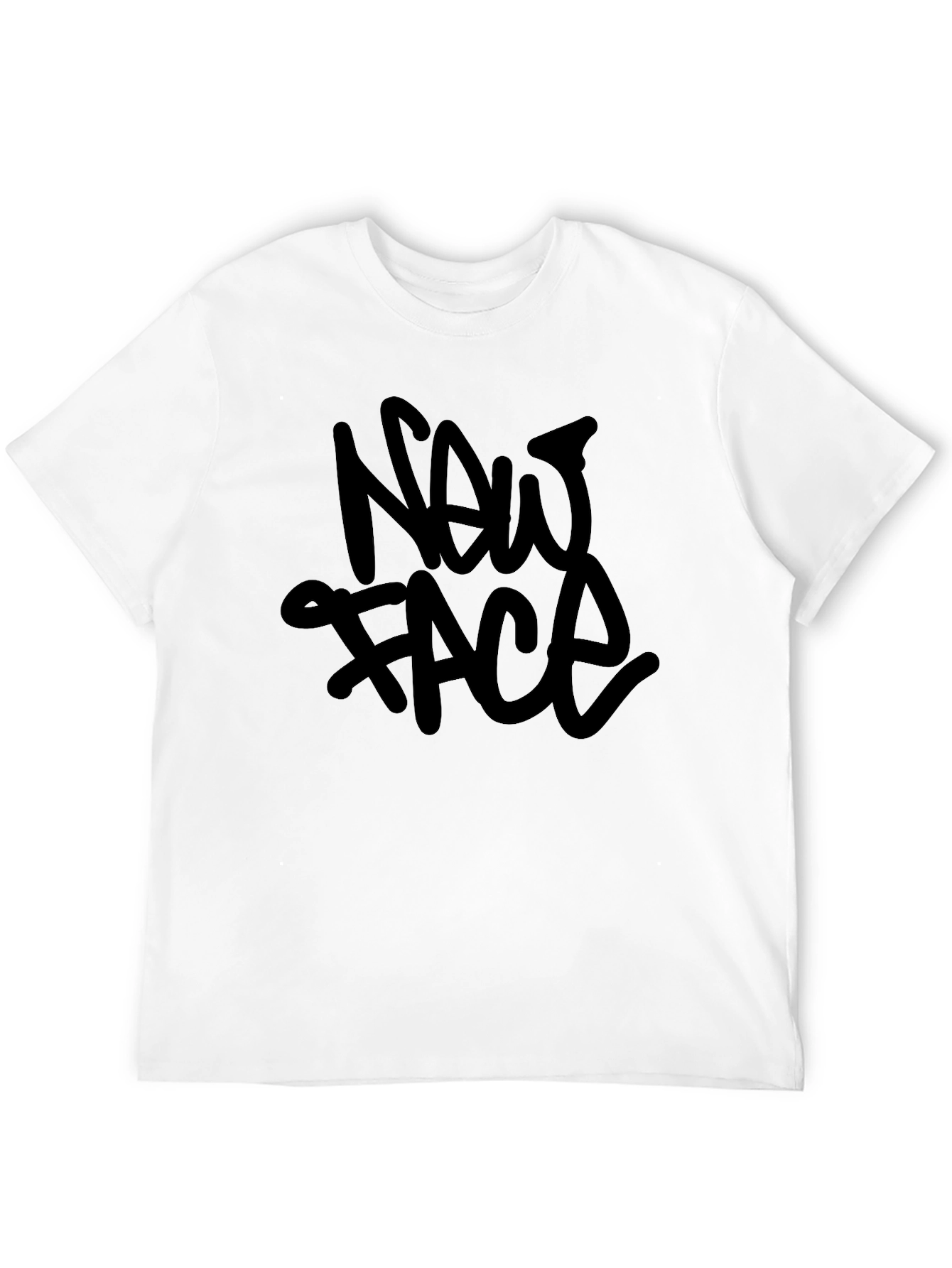 New Face Black Graphic T-Shirt