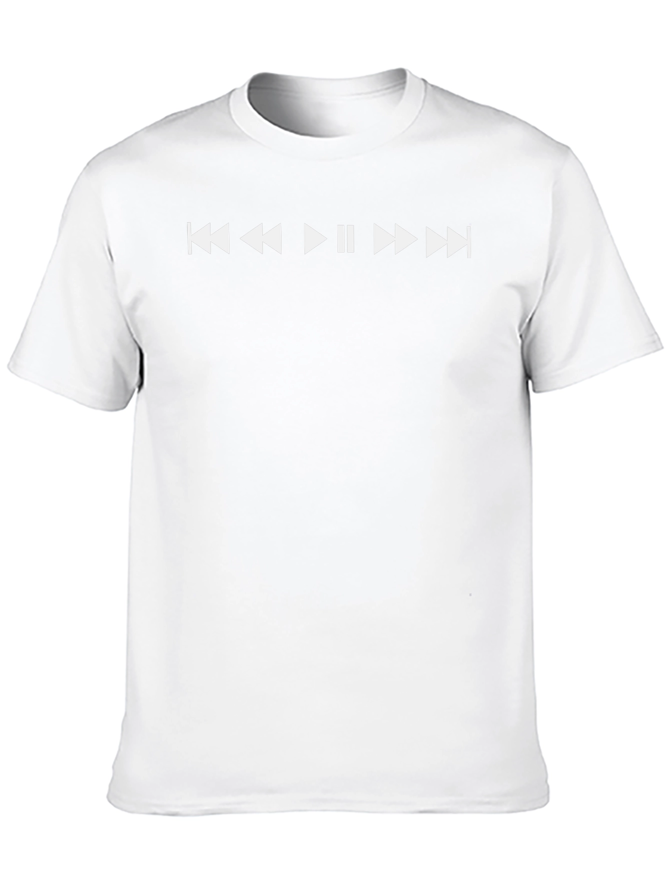 Play Buttons Black T-Shirt Music Lover Tee