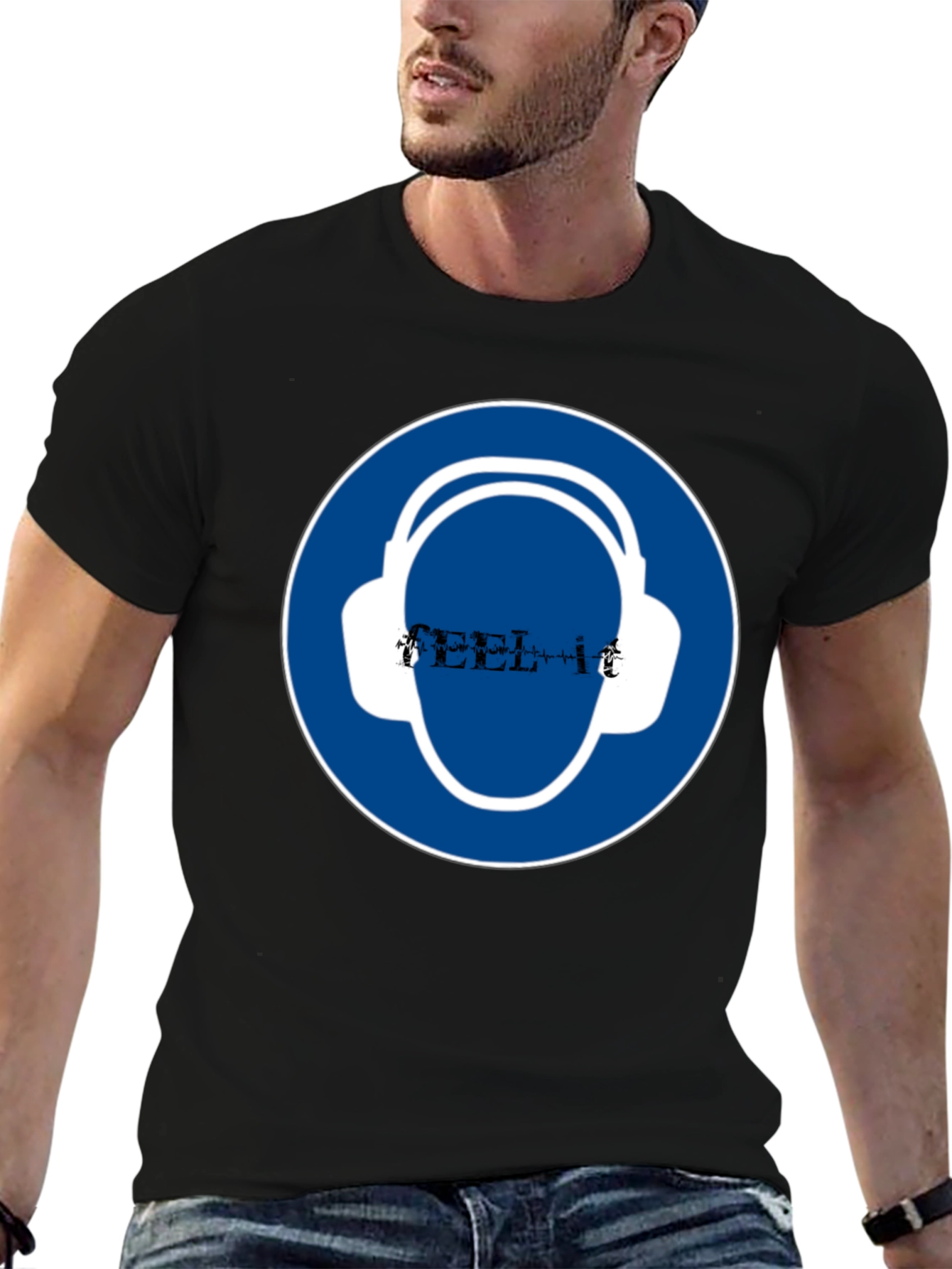 Headphone Safety Black T-Shirt