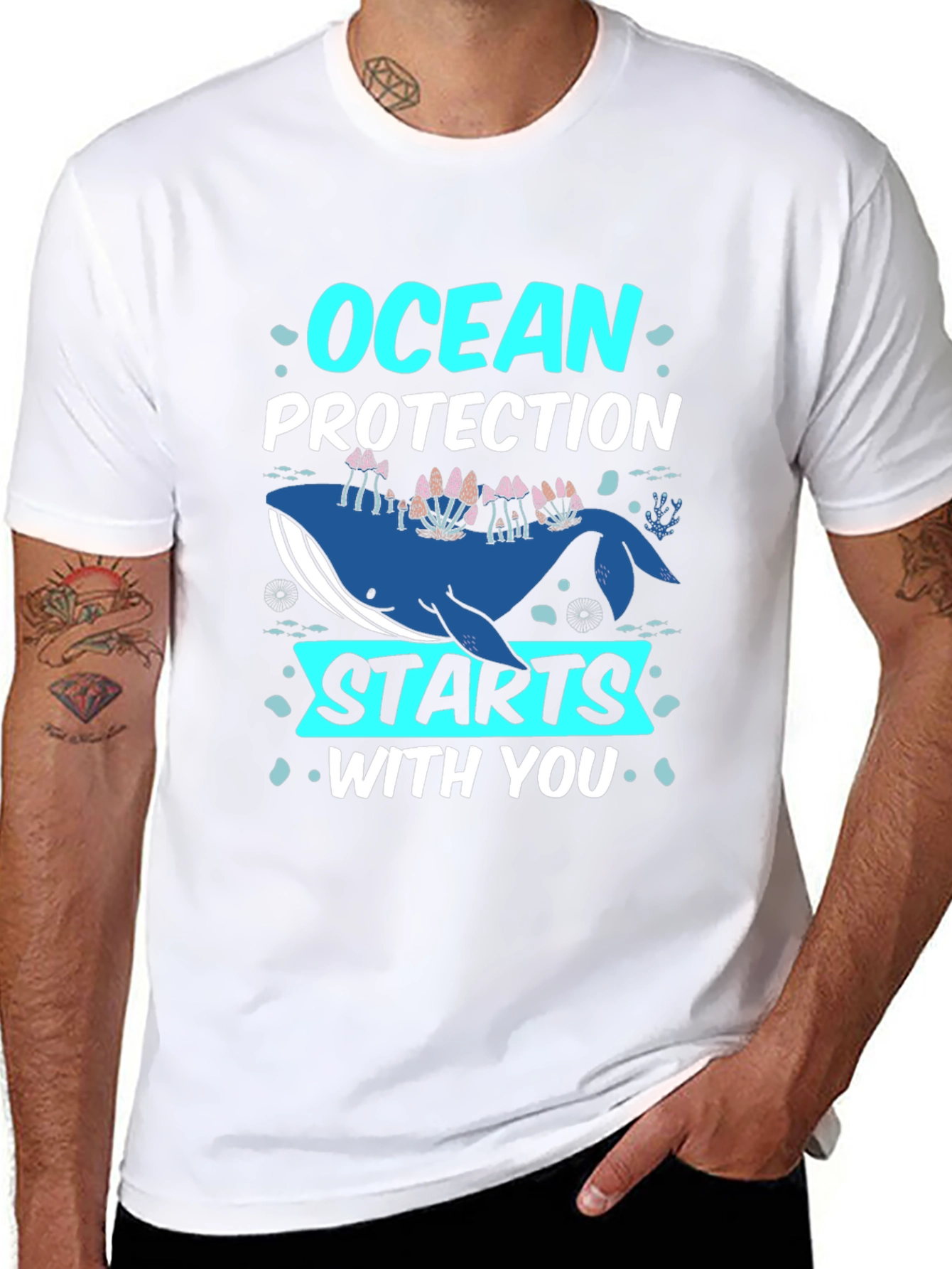 Ocean Protection Starts With You Whale Graphic Tee