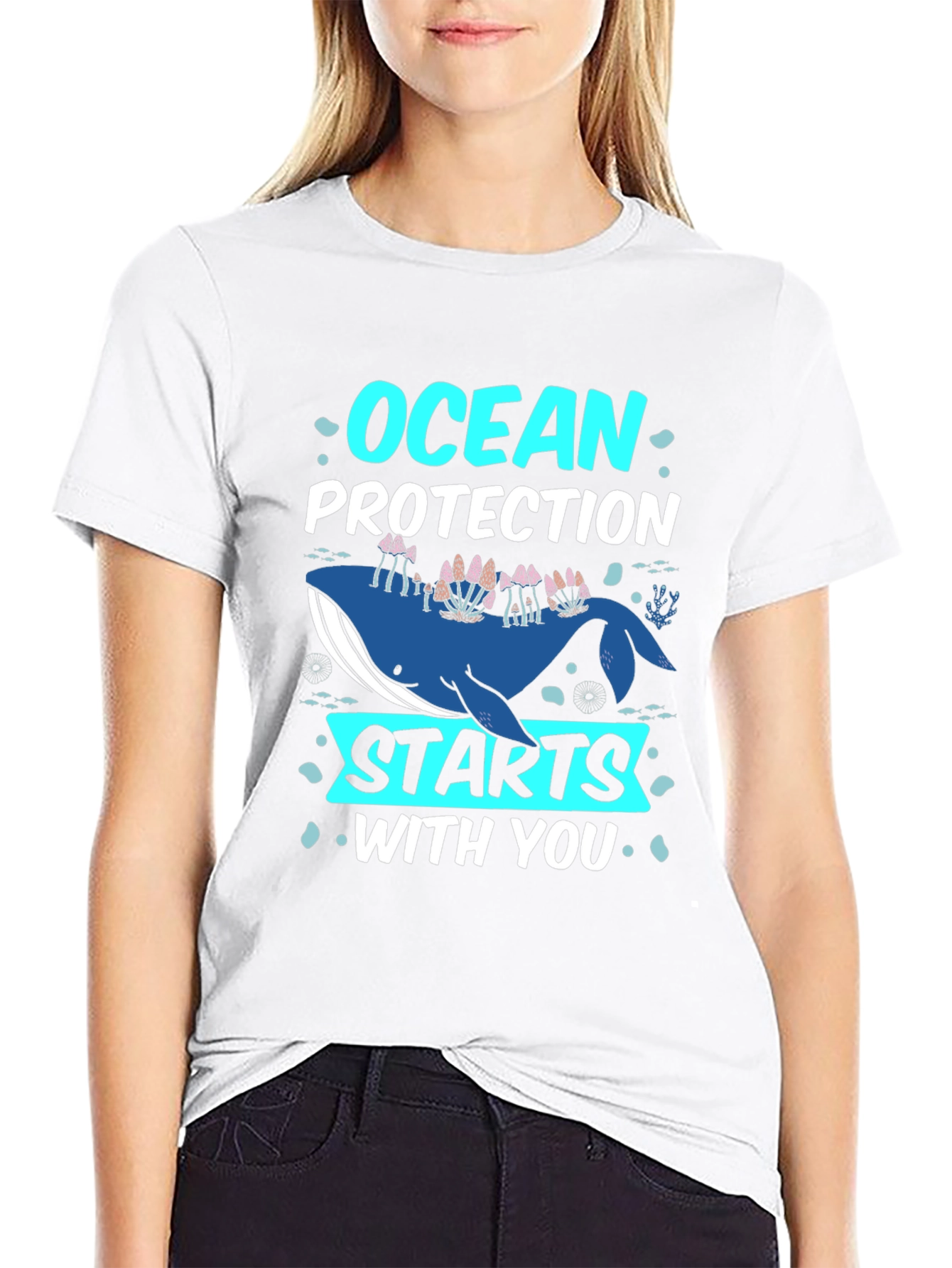 Ocean Protection Starts With You Whale Graphic Tee