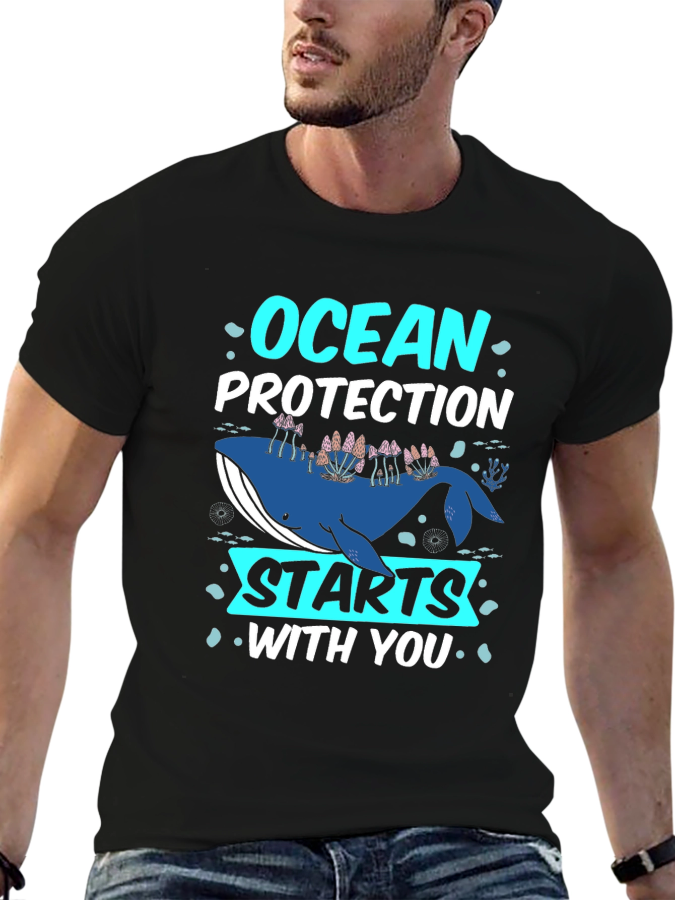 Ocean Protection Starts With You Whale Graphic Tee