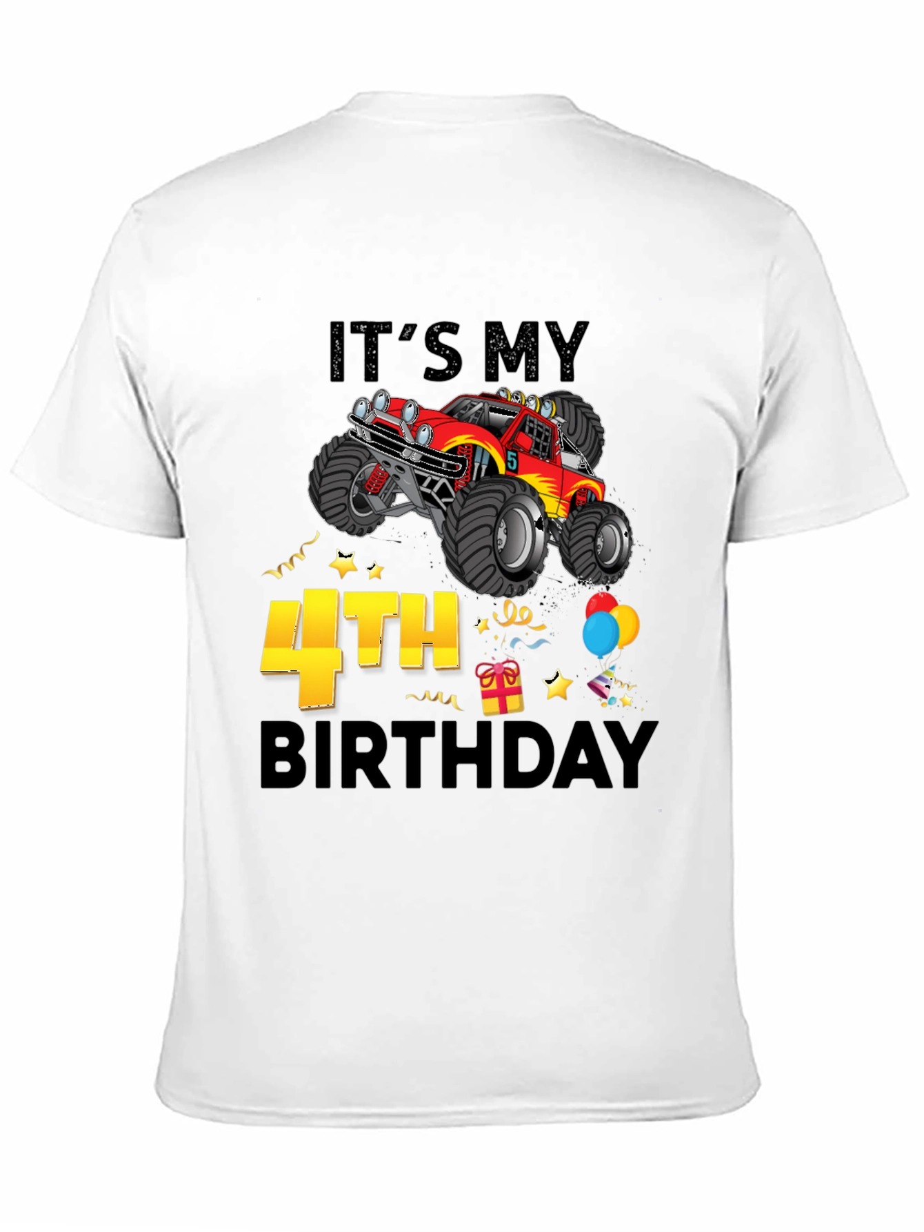 4th Birthday Monster Truck T-Shirt