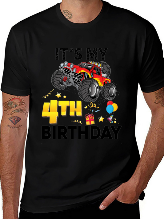 4th Birthday Monster Truck T-Shirt