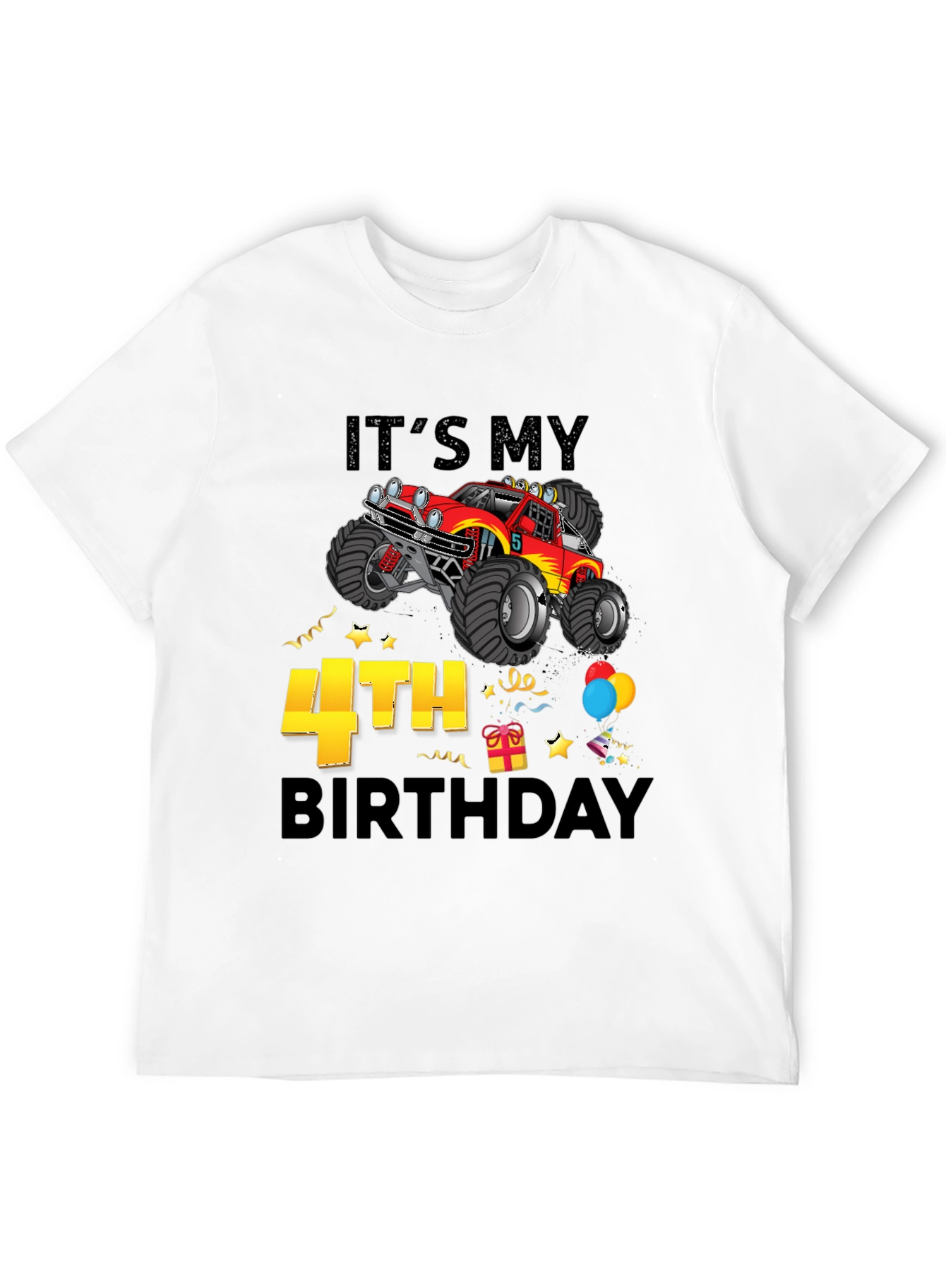 4th Birthday Monster Truck T-Shirt