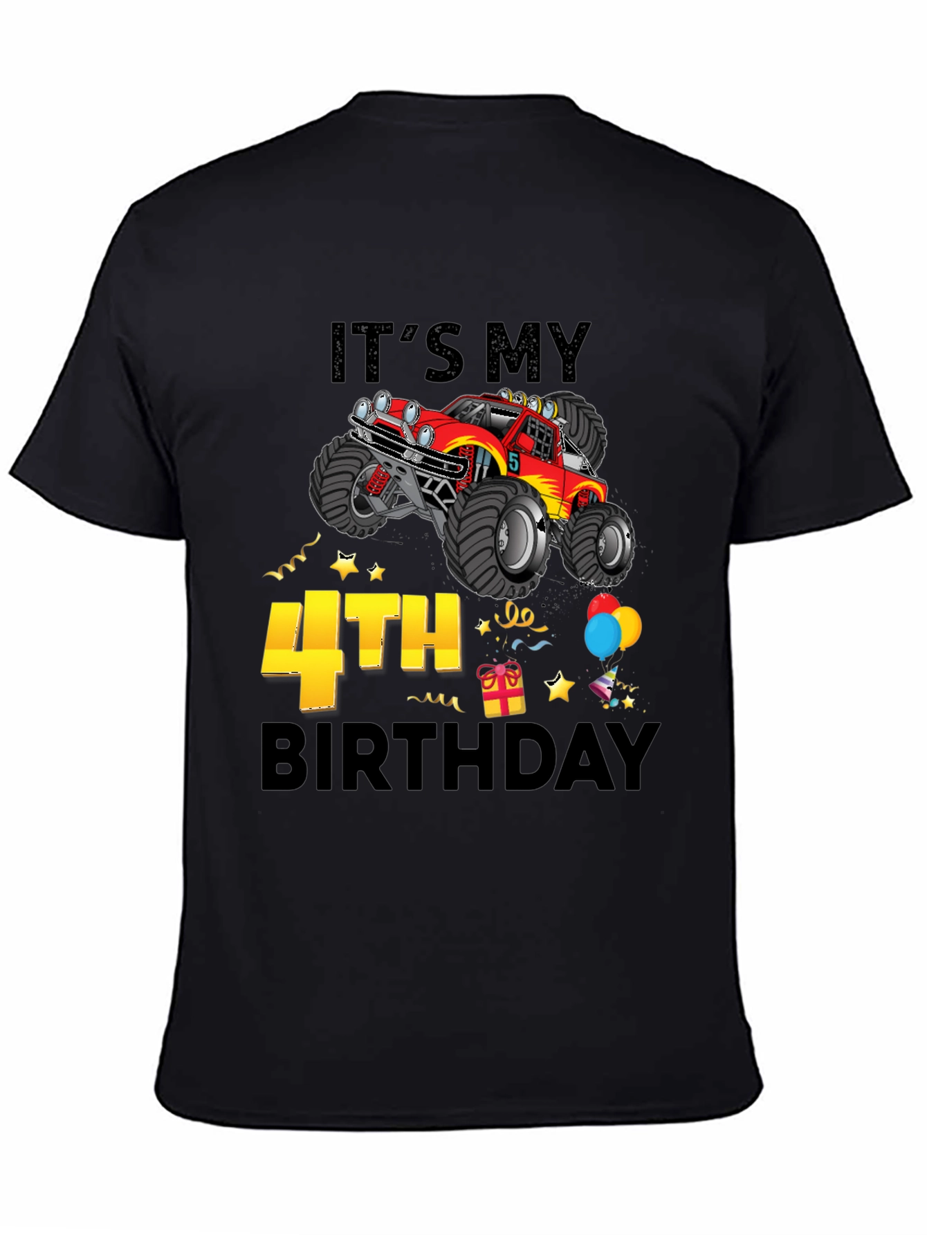 4th Birthday Monster Truck T-Shirt