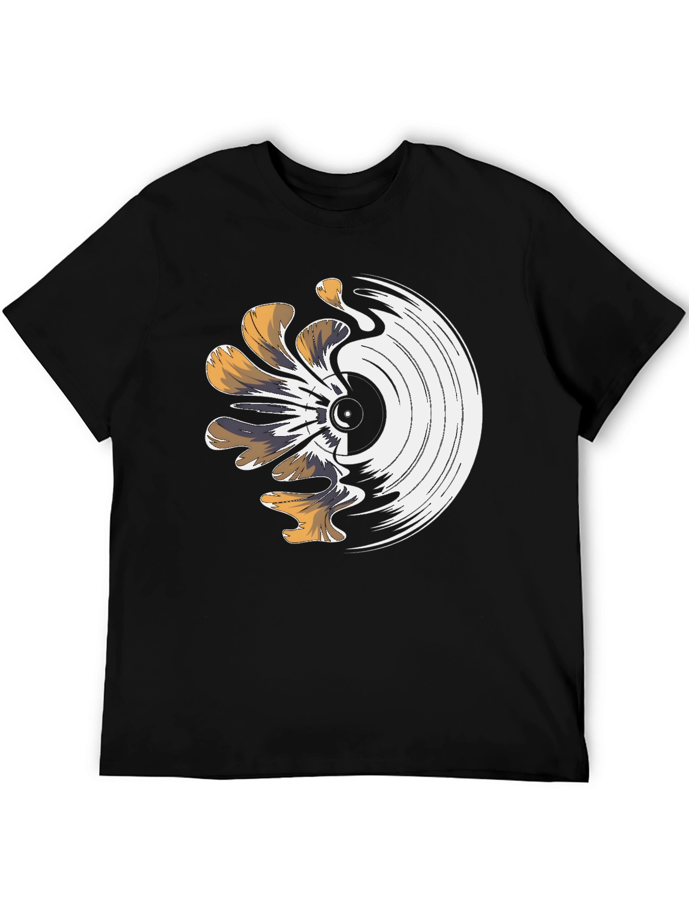 Melting Vinyl Record Graphic T-Shirt