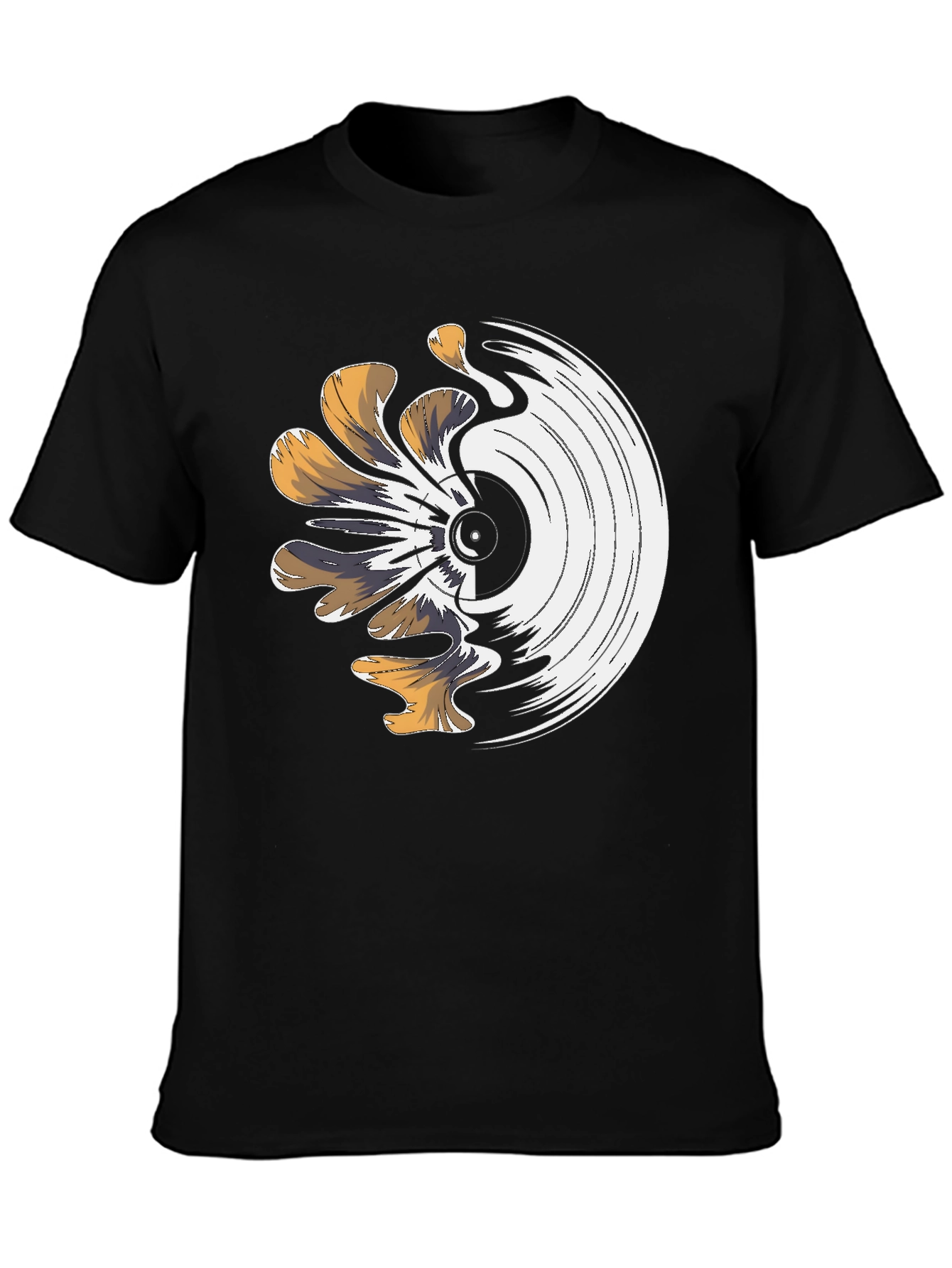 Melting Vinyl Record Graphic T-Shirt