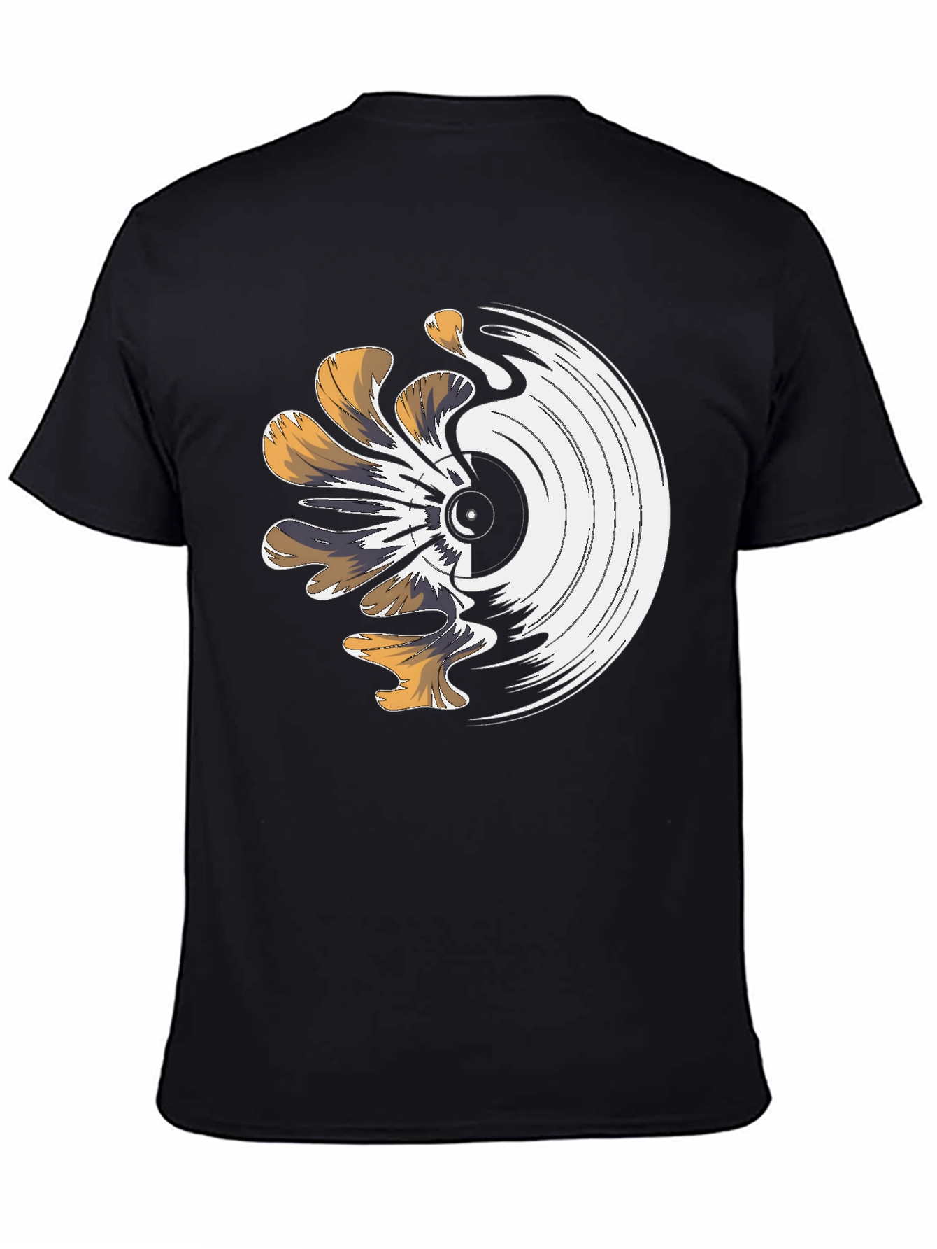 Melting Vinyl Record Graphic T-Shirt
