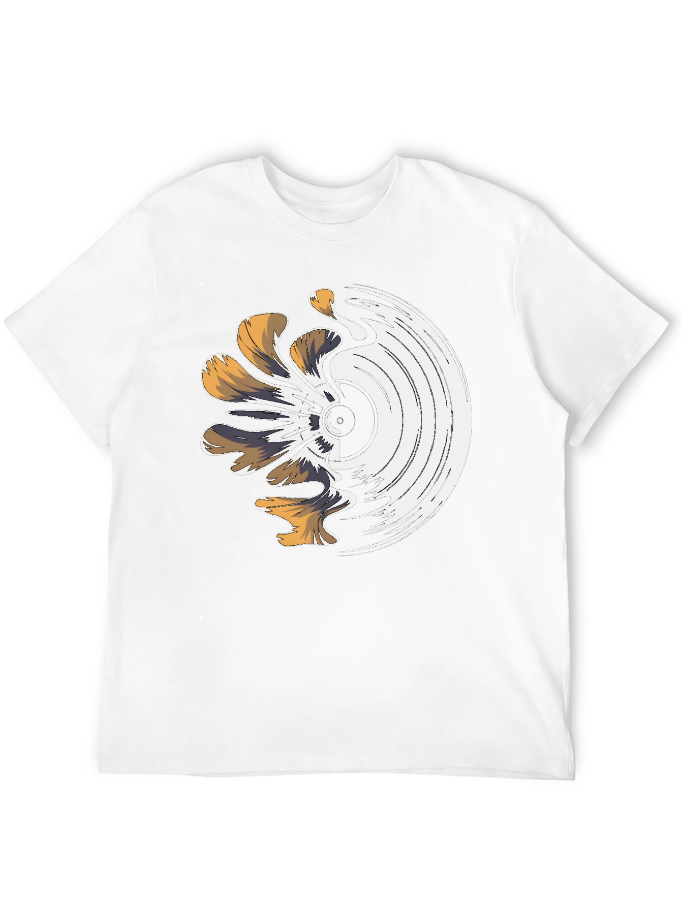 Melting Vinyl Record Graphic T-Shirt