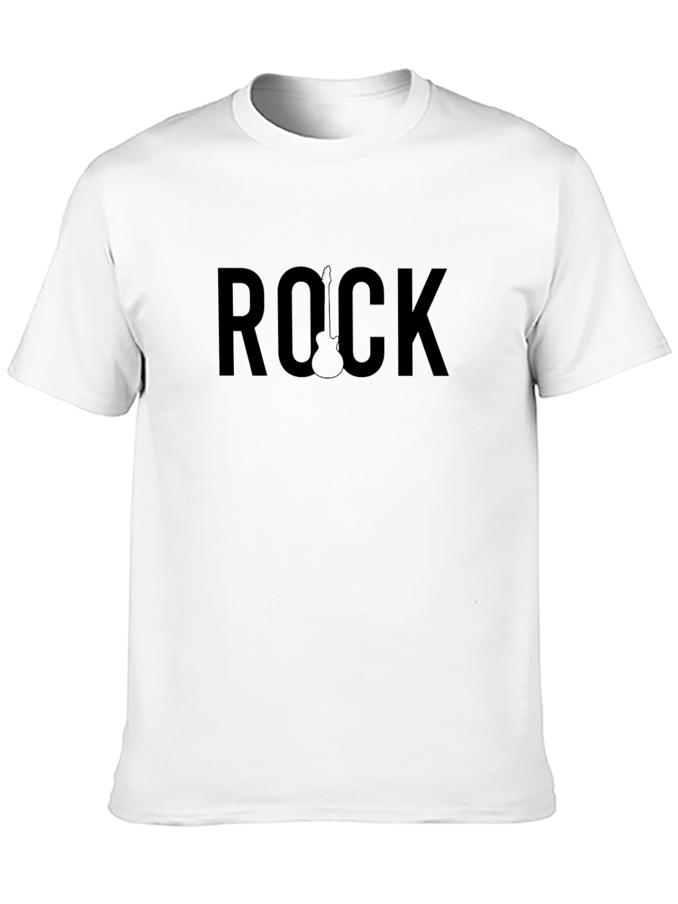 Rock Guitar Graphic T-Shirt - Classic Crew Neck Tee