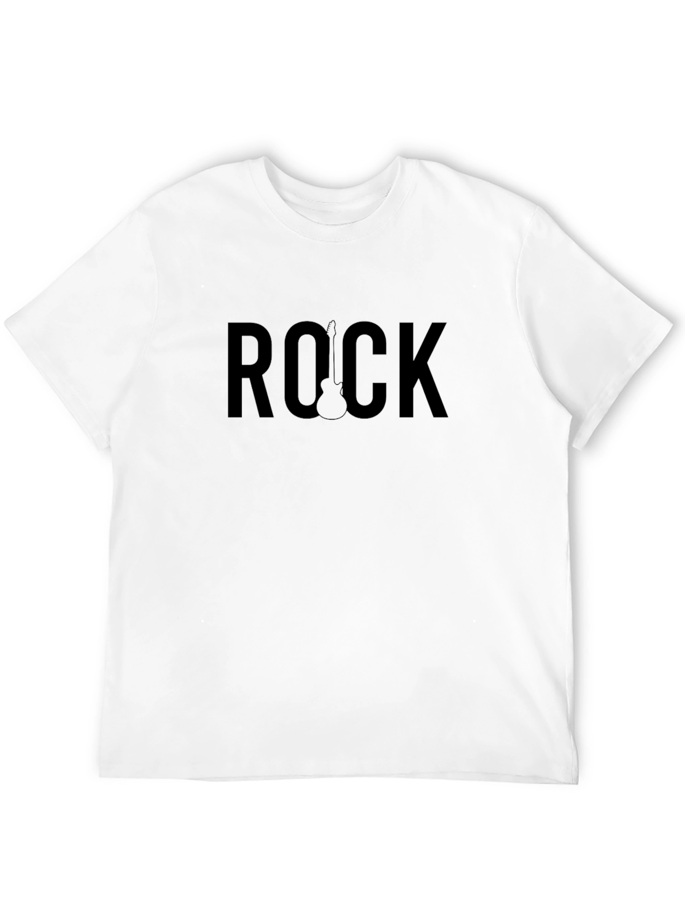 Rock Guitar Graphic T-Shirt - Classic Crew Neck Tee