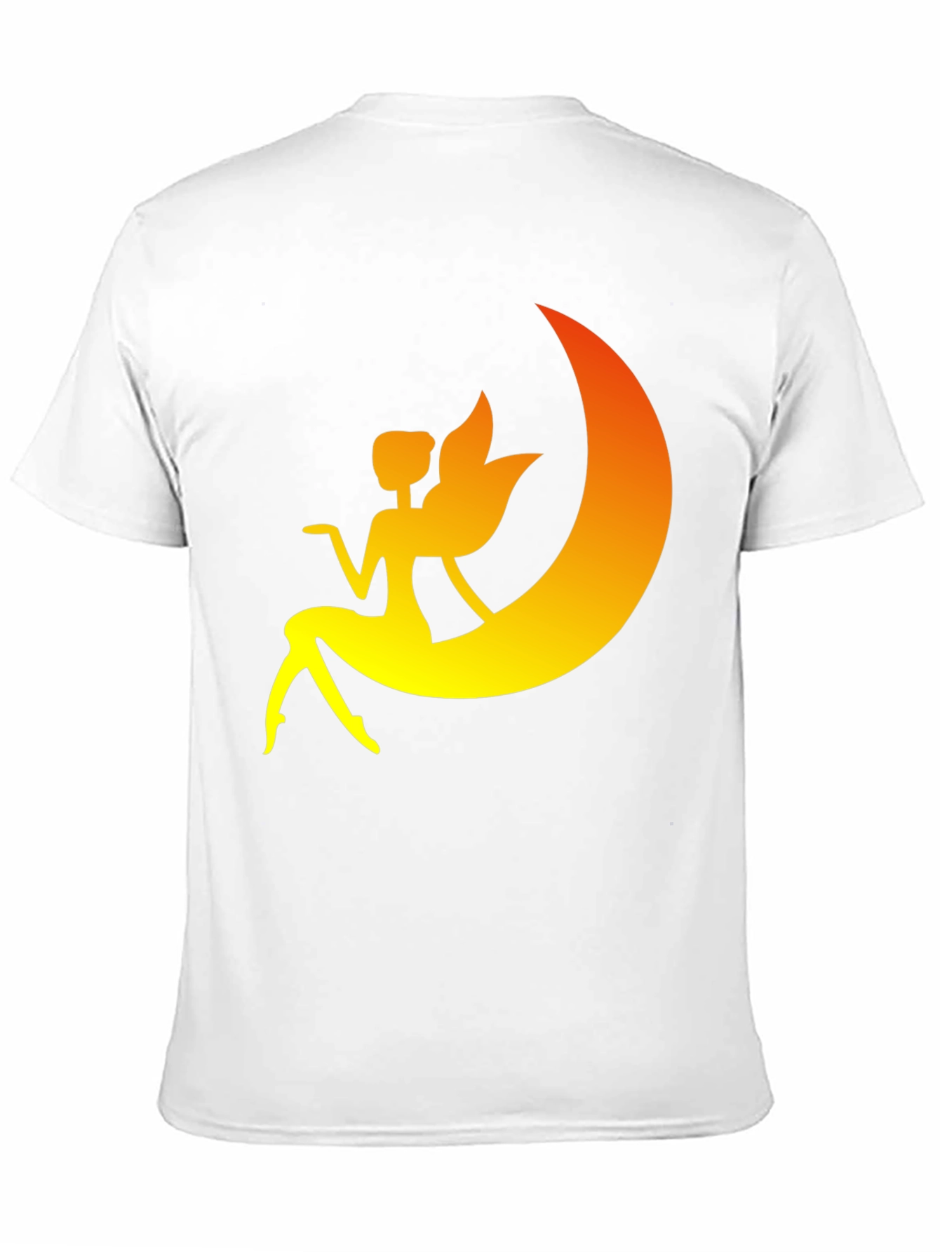 Fairy Moon Graphic Tee - Black Cotton T-Shirt