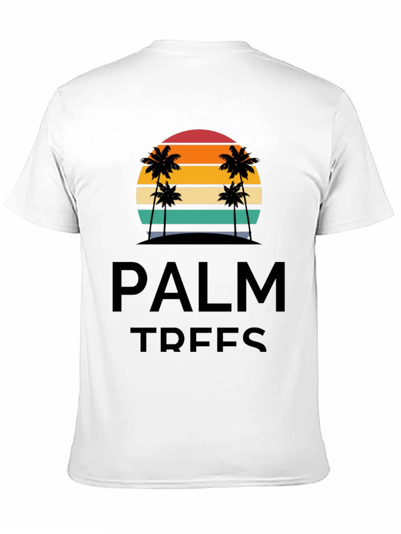 Palm Trees Graphic T-Shirt - Retro Sunset Design
